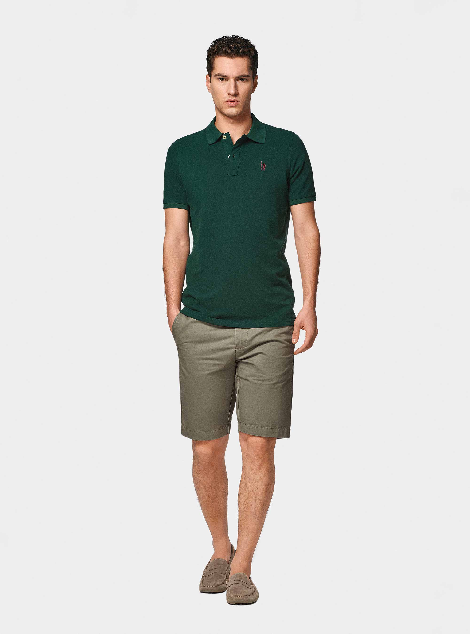 Polo classica in piquet, OLIVA