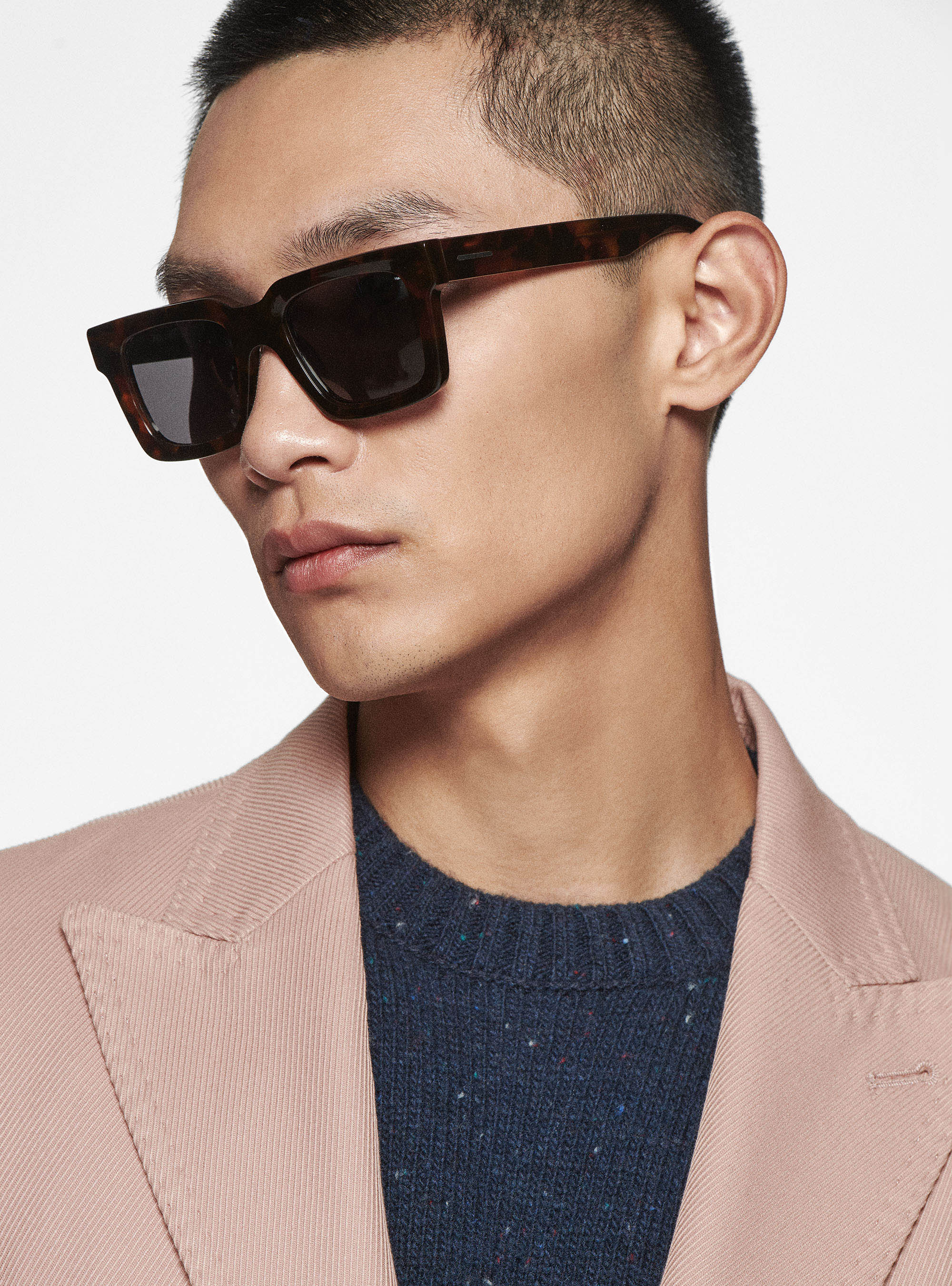 Americana diagonal de algodón, ROSA ANTICO 0462C