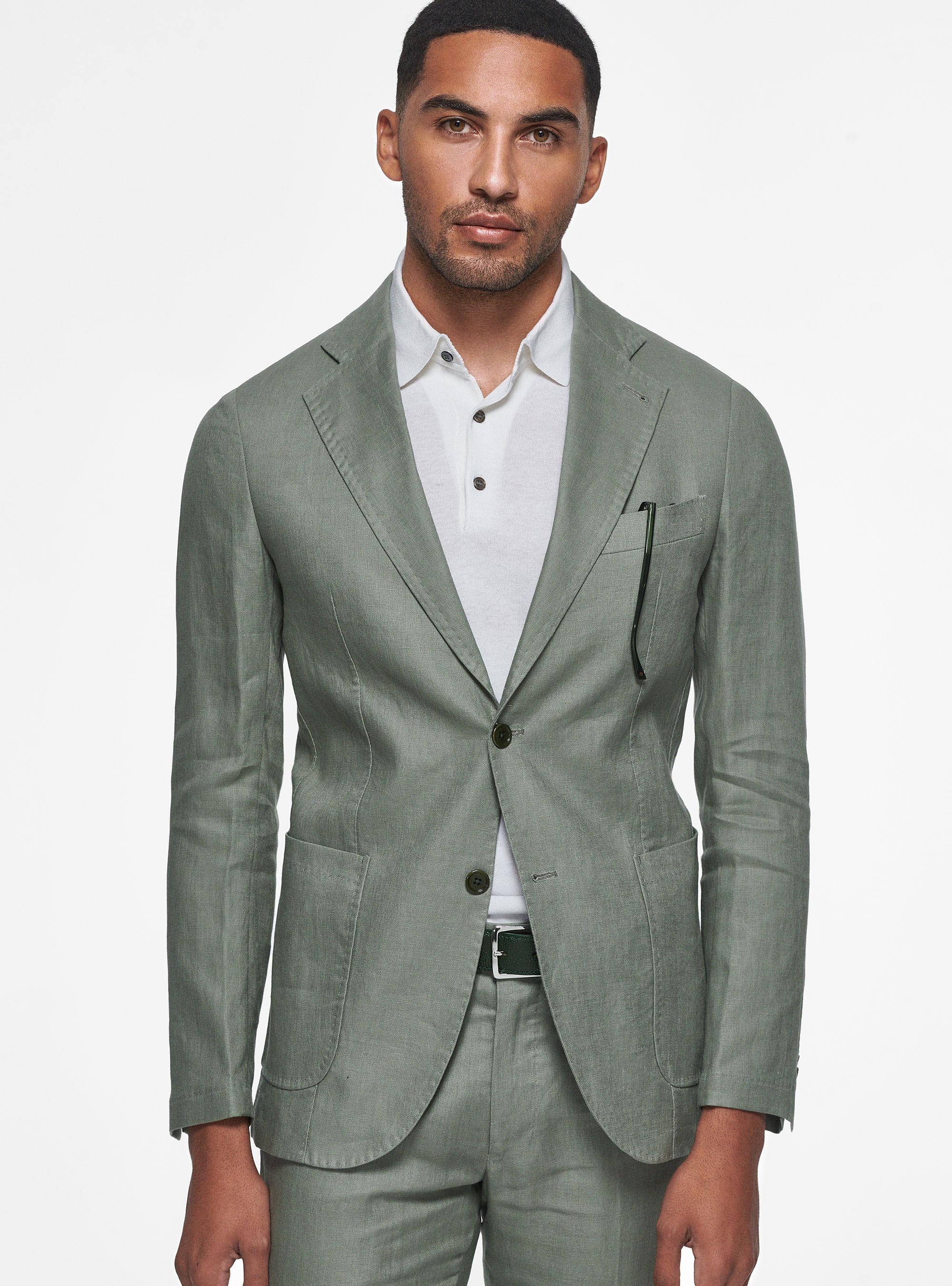Pure linen blazer, SALVIA 0602C