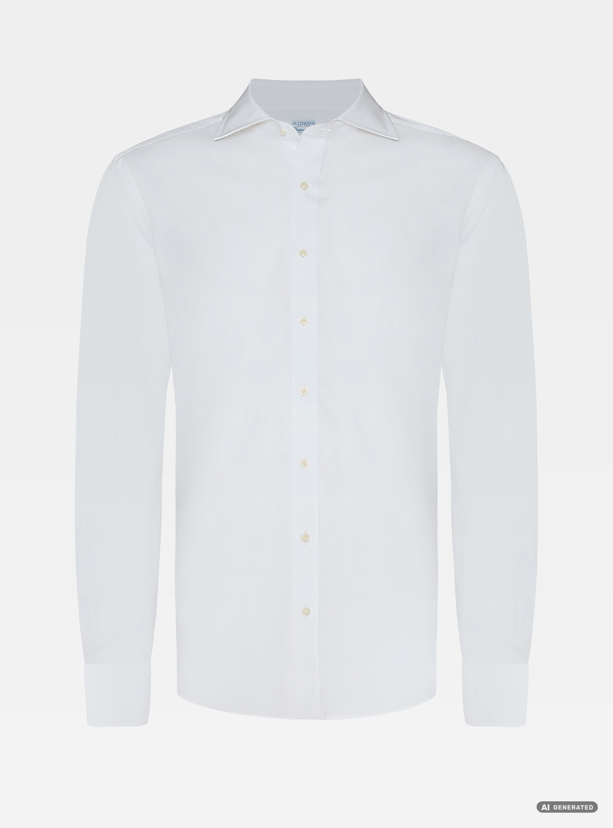 Custom-fit cotton poplin shirt, WHITE