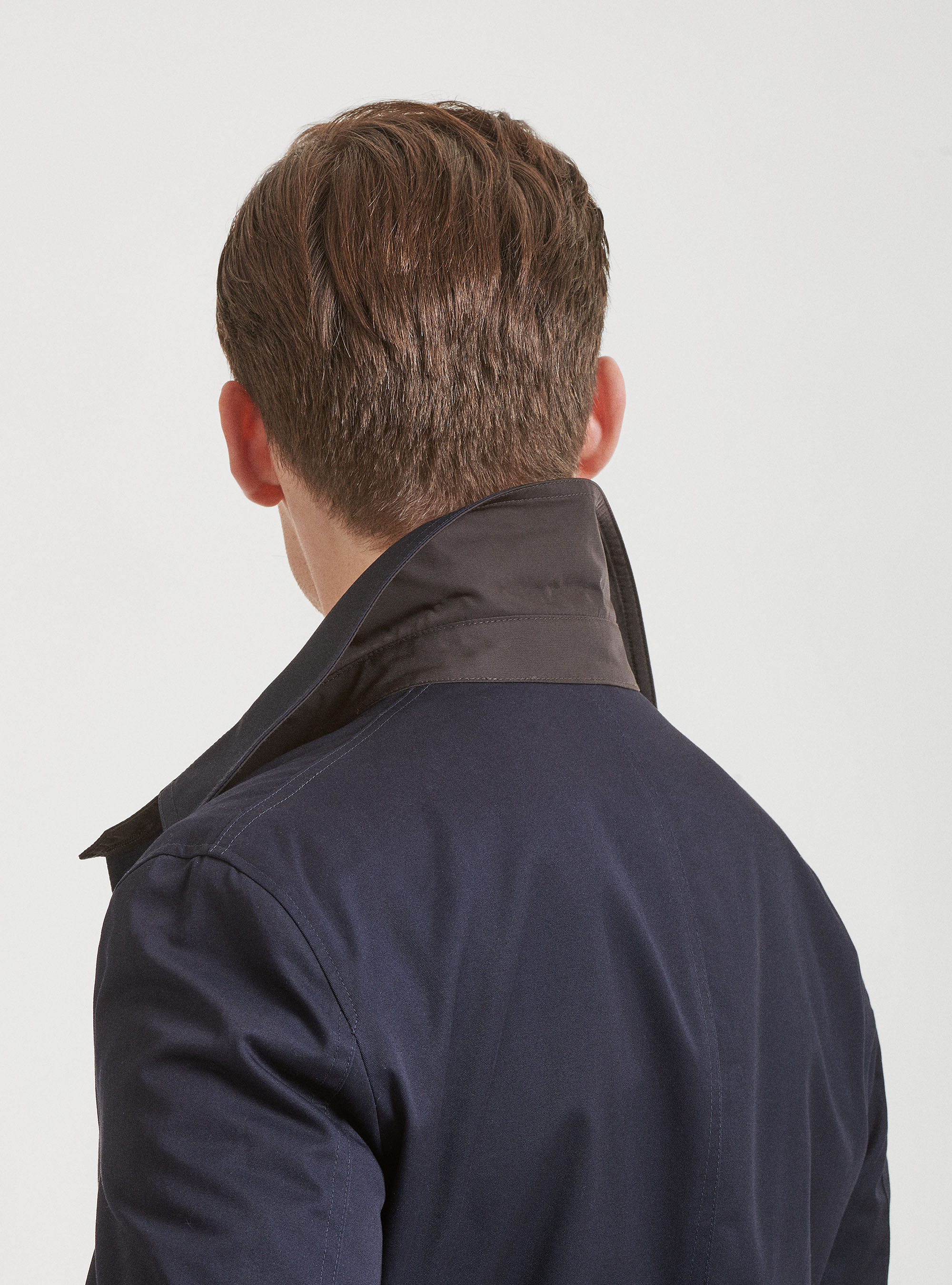 Impermeabile reversibile in tessuto tecnico, BLU NAVY