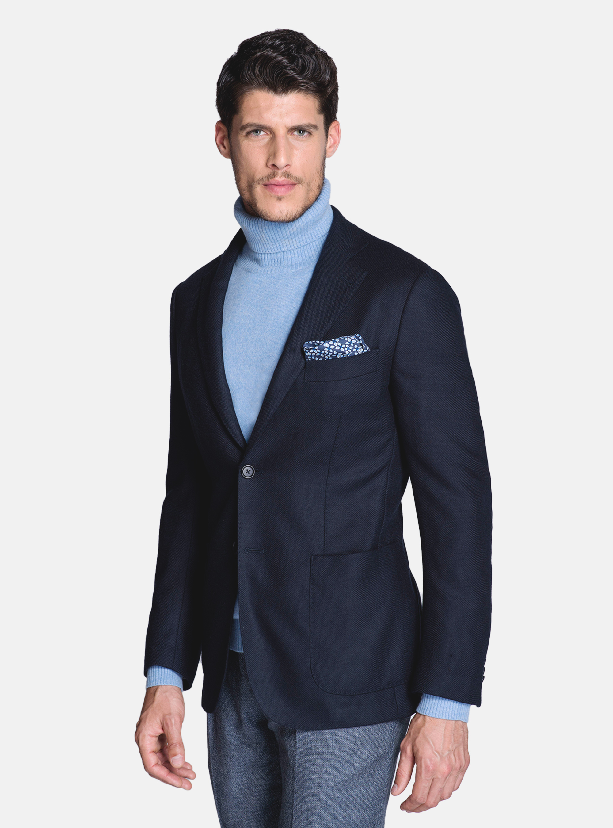100% cashmere blazer, NAVY BLUE