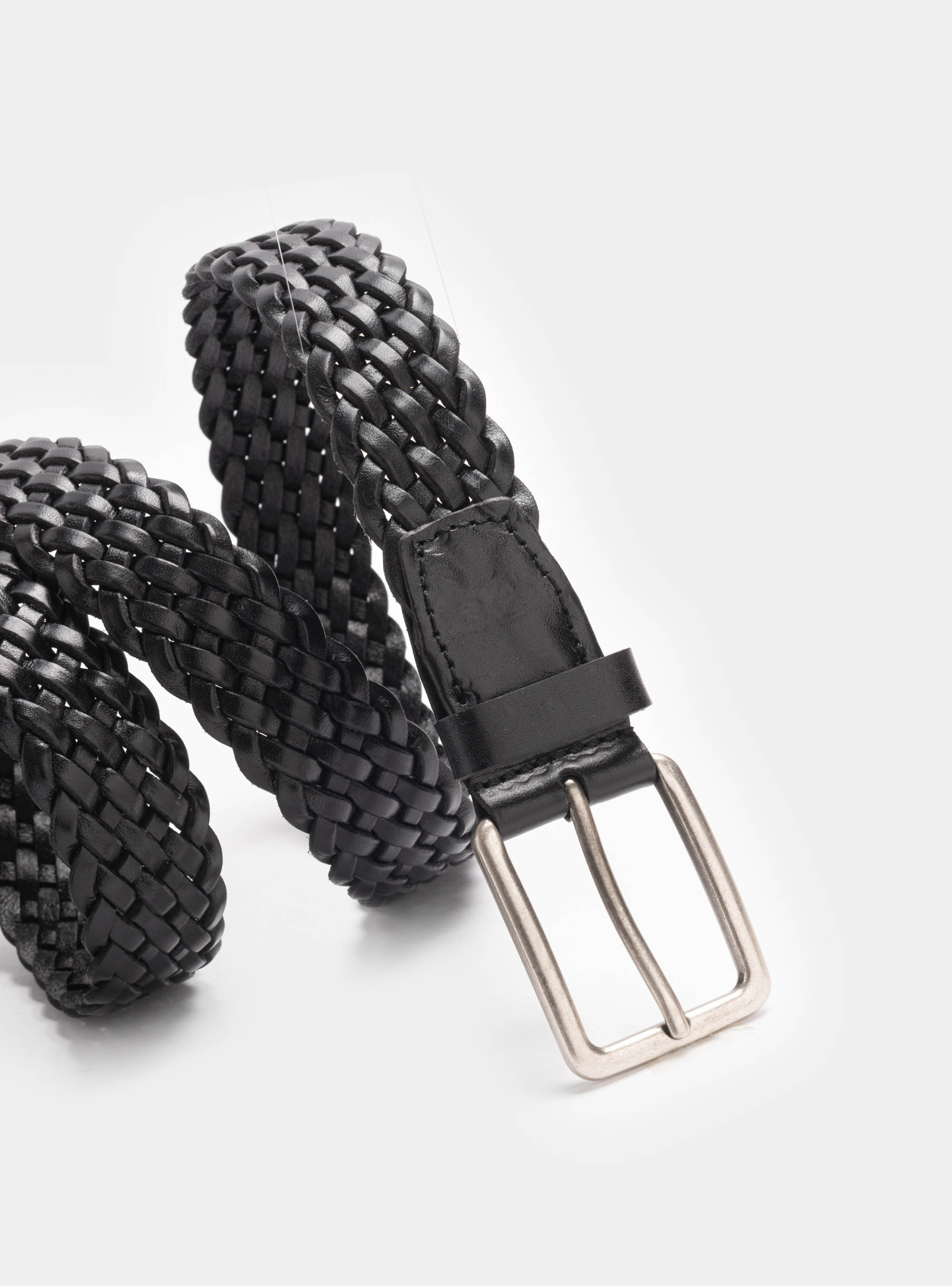 Geflochtener Ledergürtel, NERO 0100C