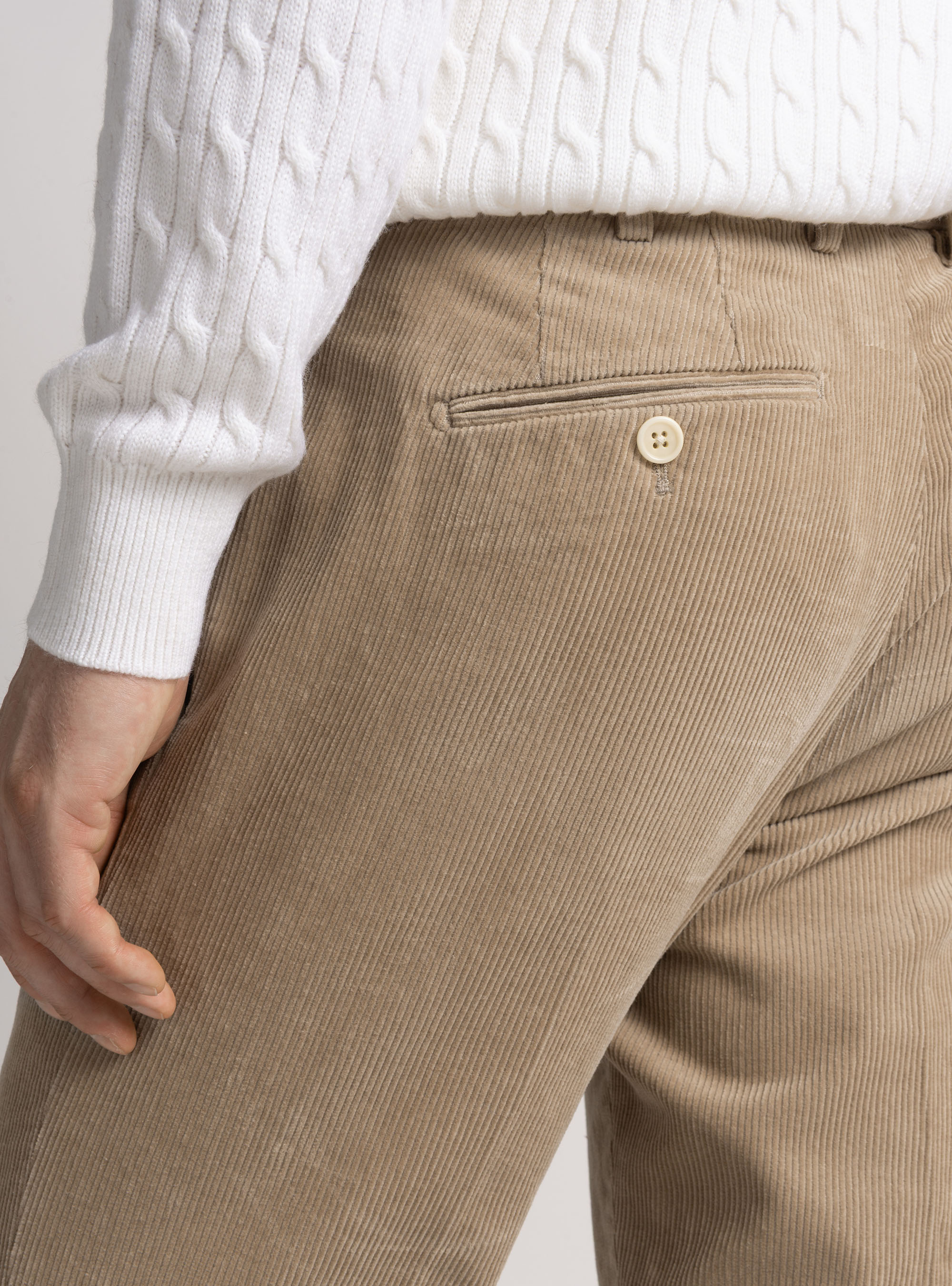 Pantaloni in velluto, SABBIA