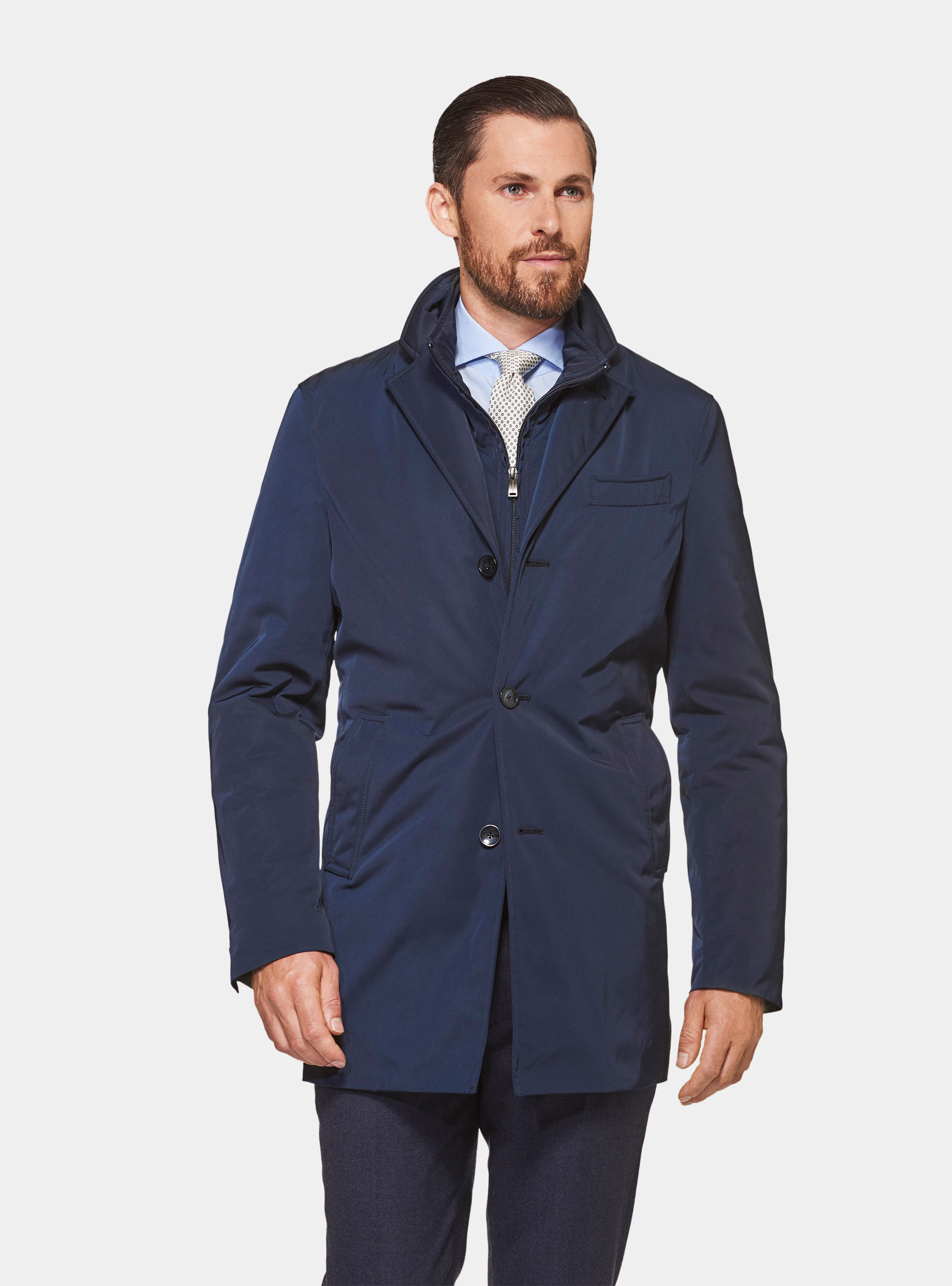 Overcoat, NAVY BLUE