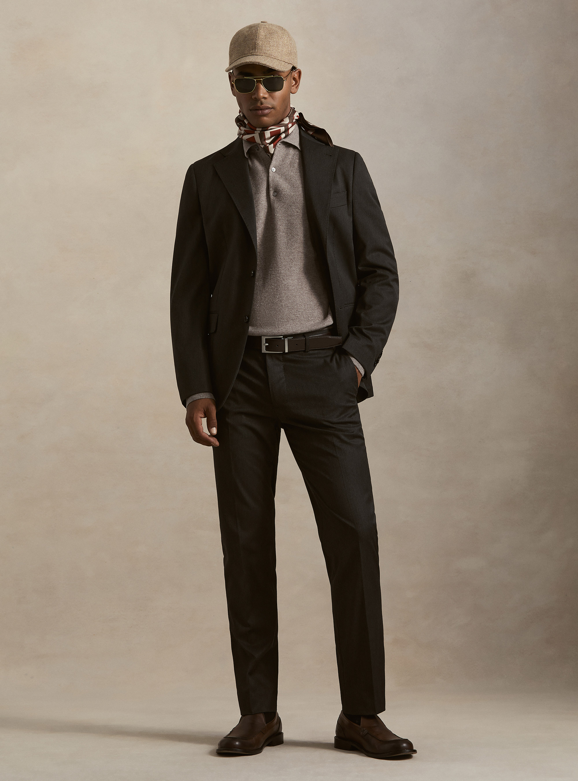 Slim fit classic suit blazer, ASPHALT GREY