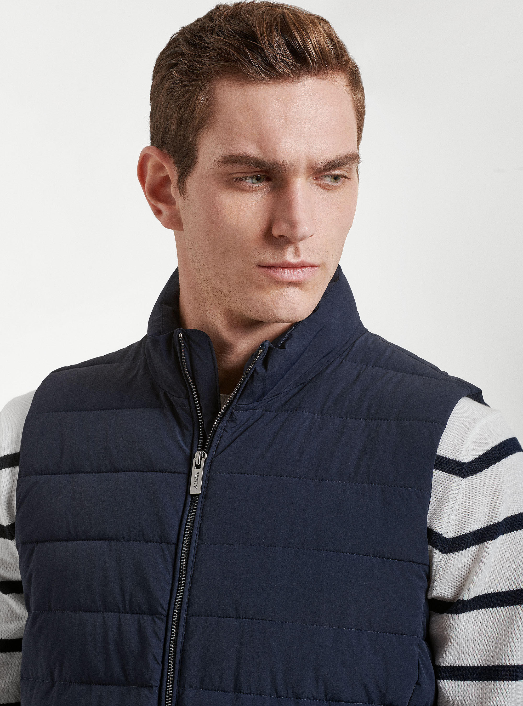 Quilted sleeve with recycled padding, NAVY BLUE
