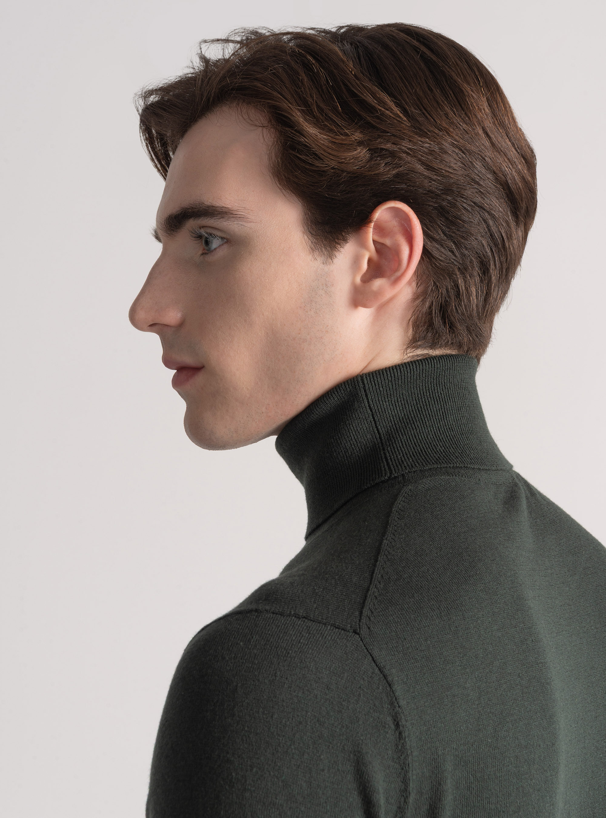 Silk and cashmere cotton turtleneck, MILITARE 0609C