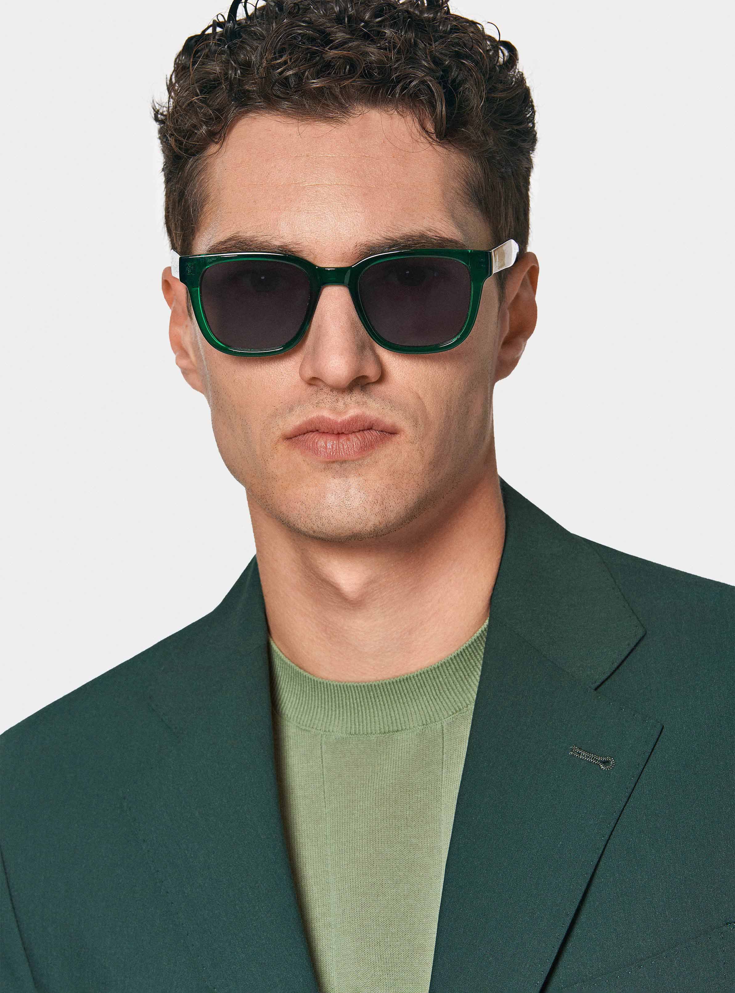 Giacca abito classico slim fit, VERDE