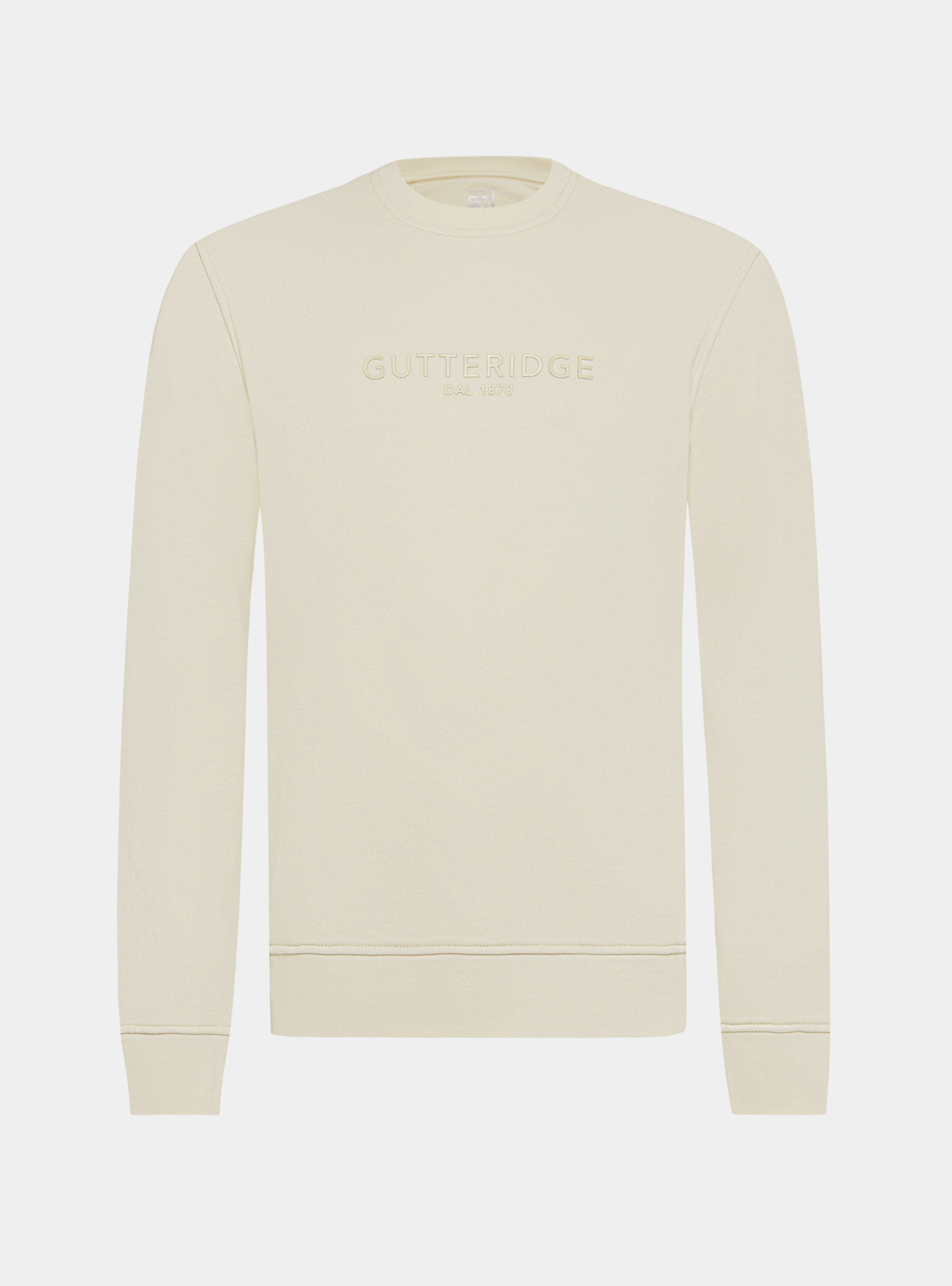 Gutteridge logo crewneck sweatshirt, ECRU 0536C