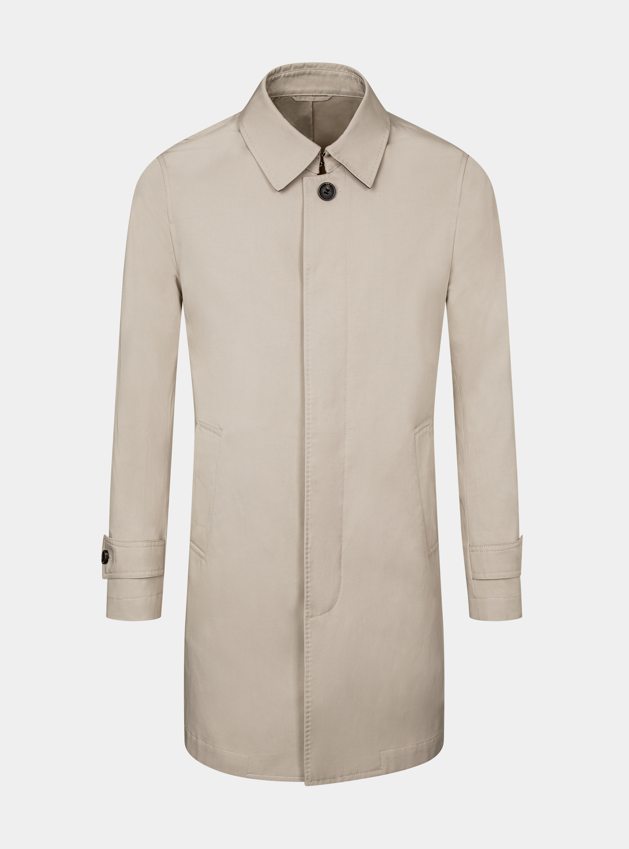 Impermeabile monopetto in tessuto idrorepellente, SABBIA