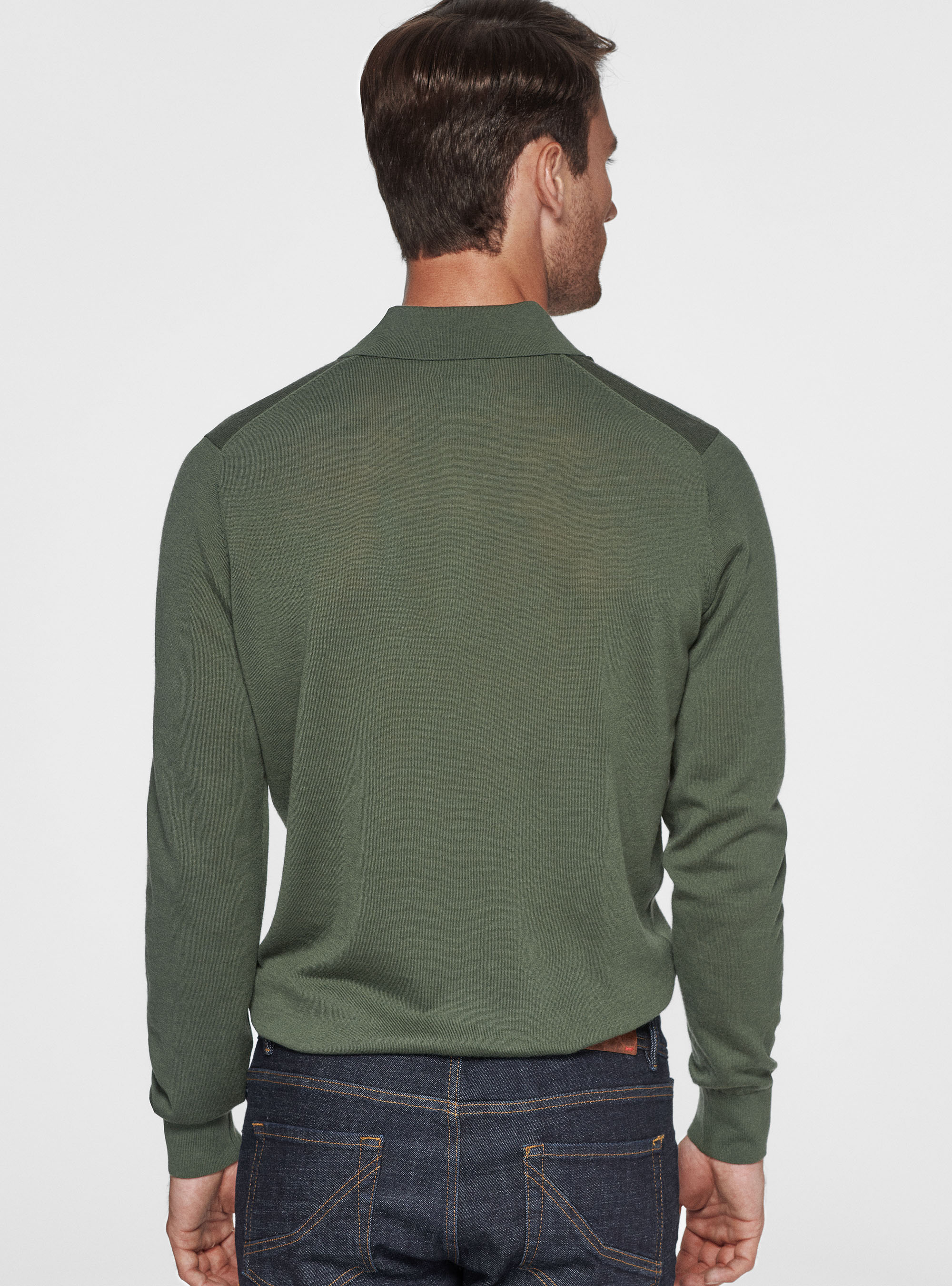 Polo de pura lana merina extrafina, MILITARE 0609C