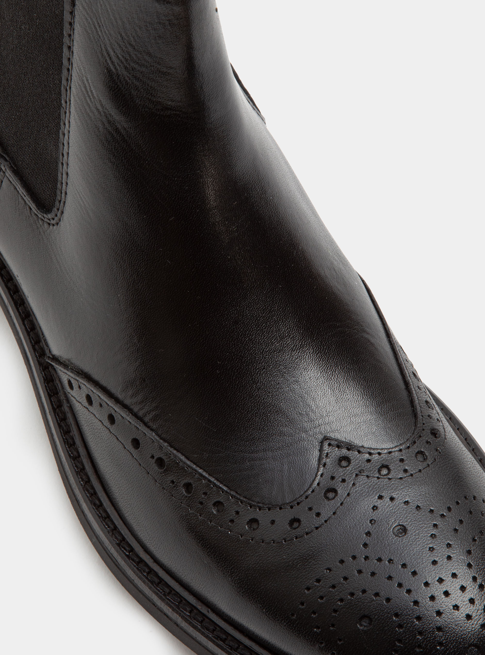 Beatles en cuir classique, NOIR