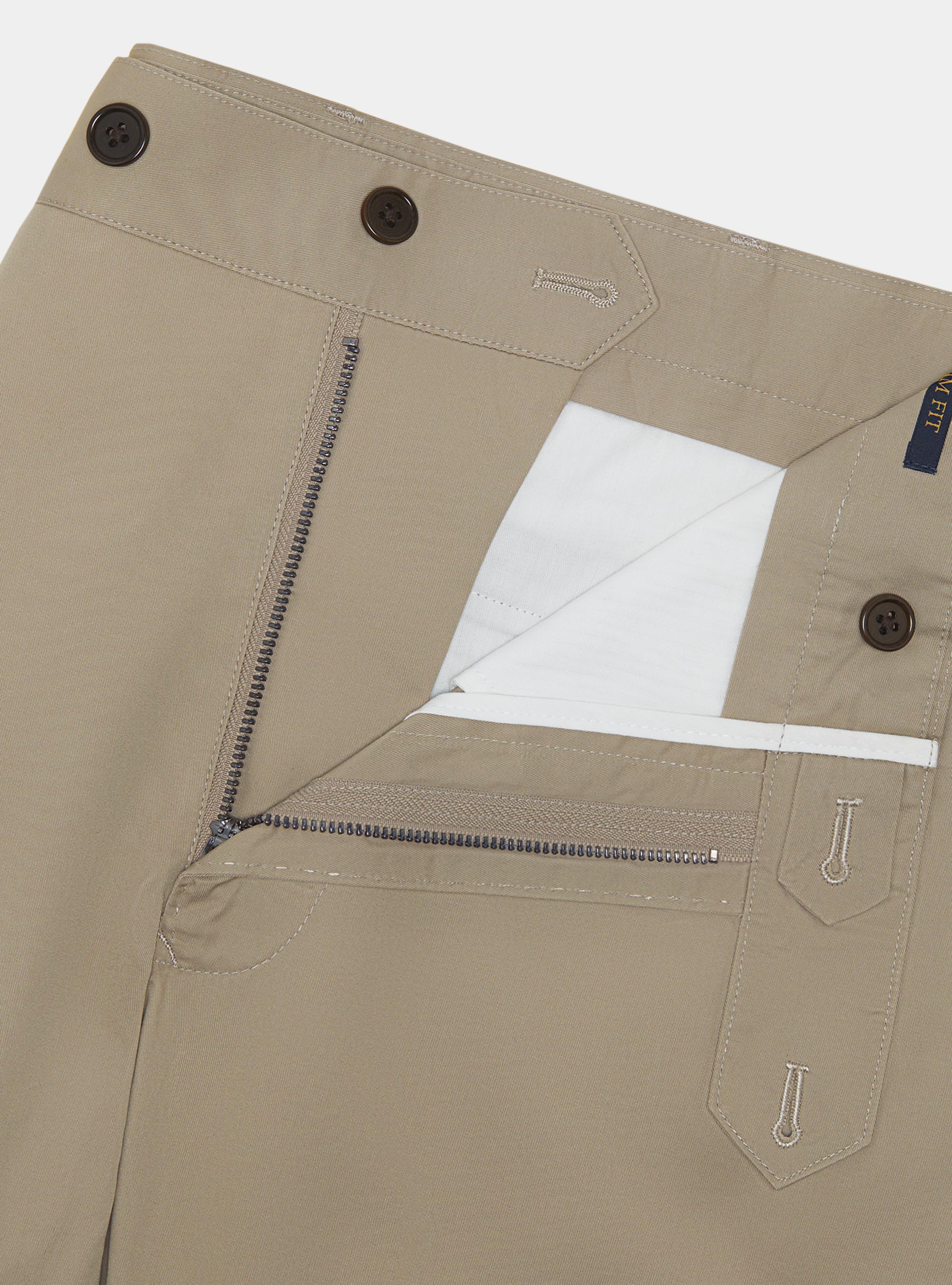 Pantaloni chino in twill leggero, FANGO