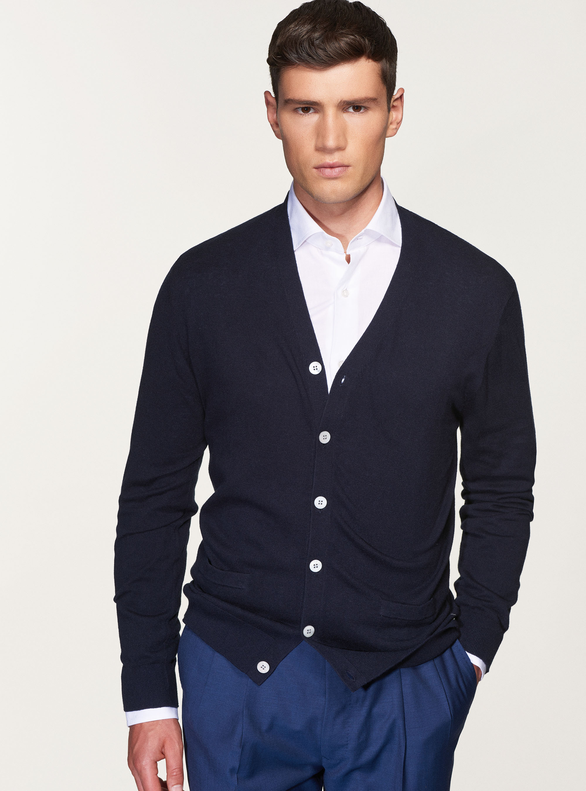 金本監督専用Supreme Herringbone Cardigan Navy Supreme Herringbone Cardigan 