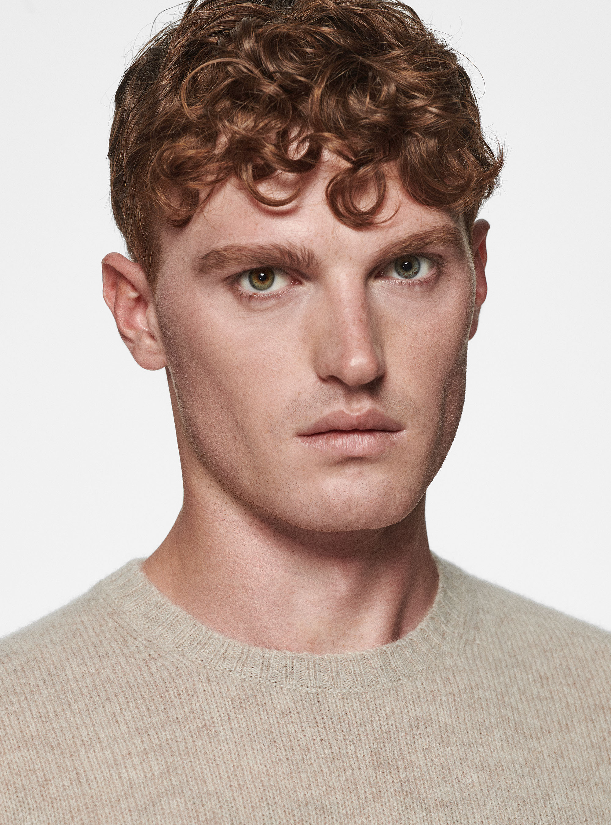 Maglia girocollo in lana shetland, ECRU