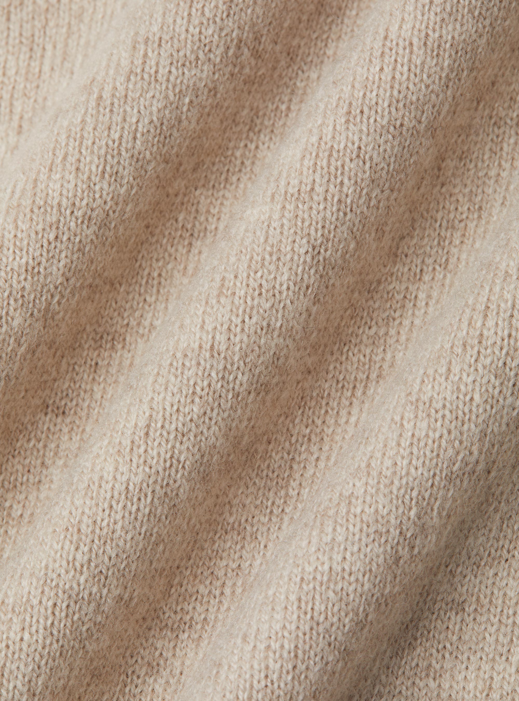 Maglia a polo in lana e cashmere, ECRU