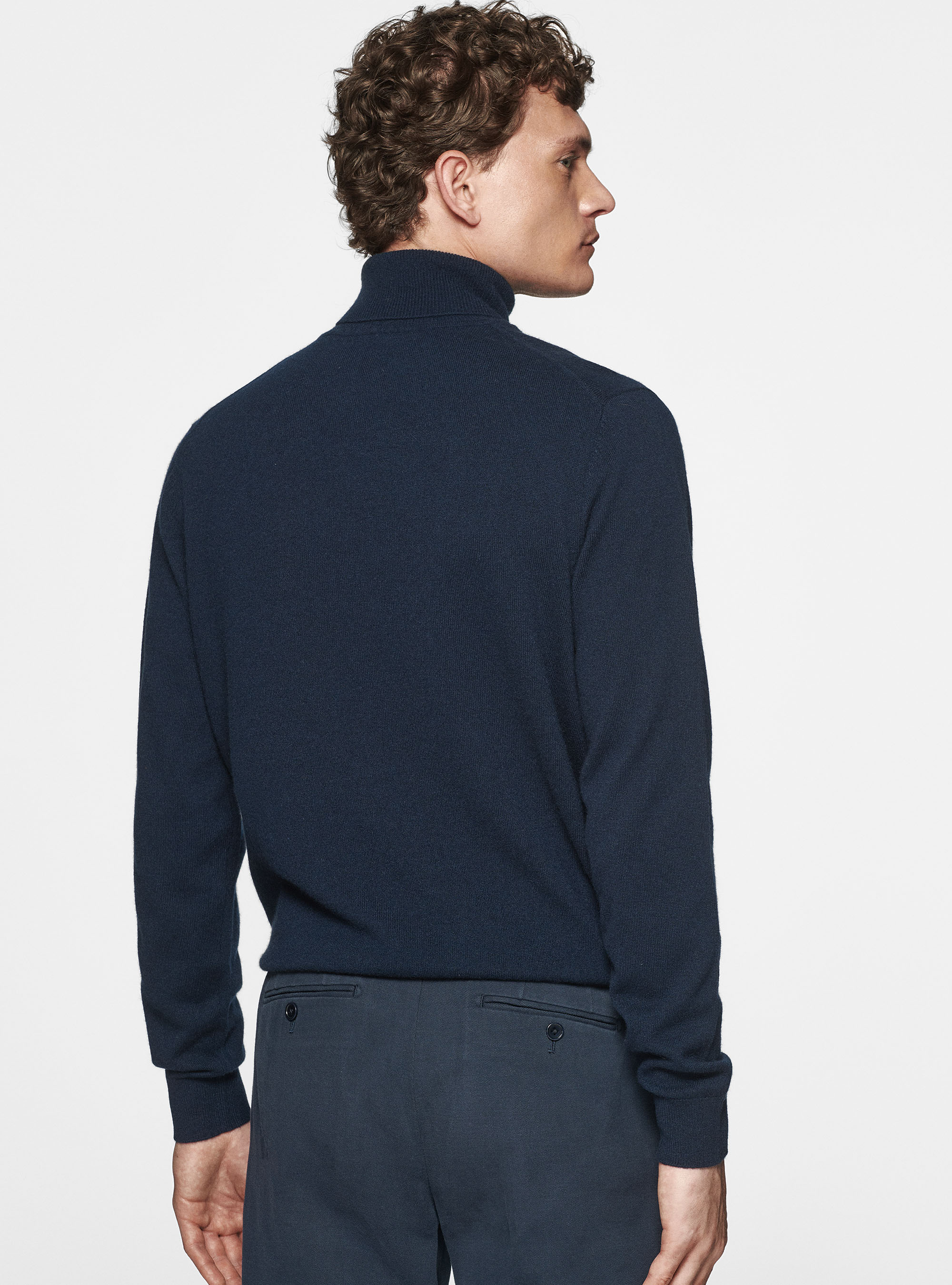 Cashmere turtleneck, NAVY BLUE