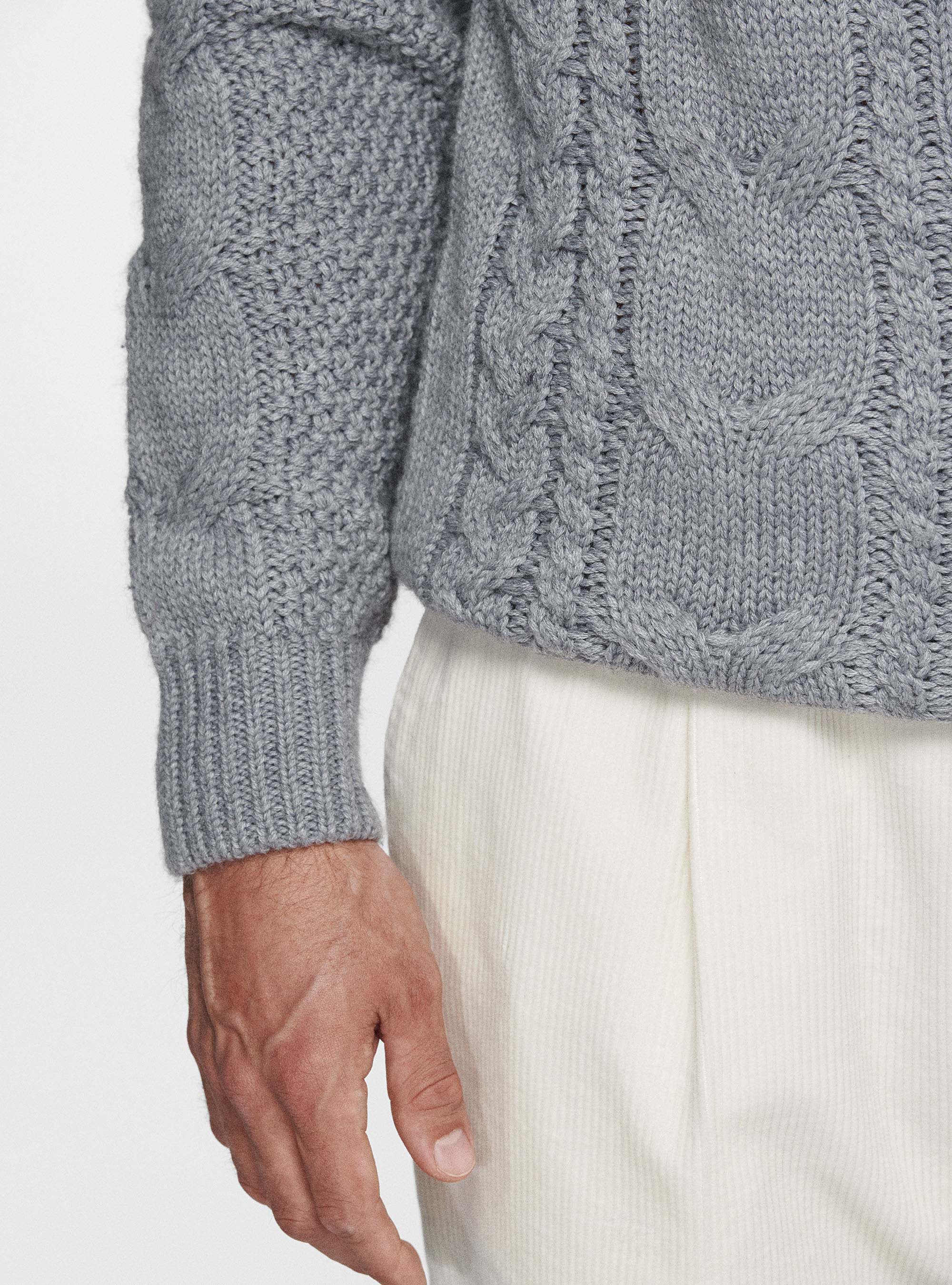 Wool-blend turtleneck sweater with braid | Gutteridge