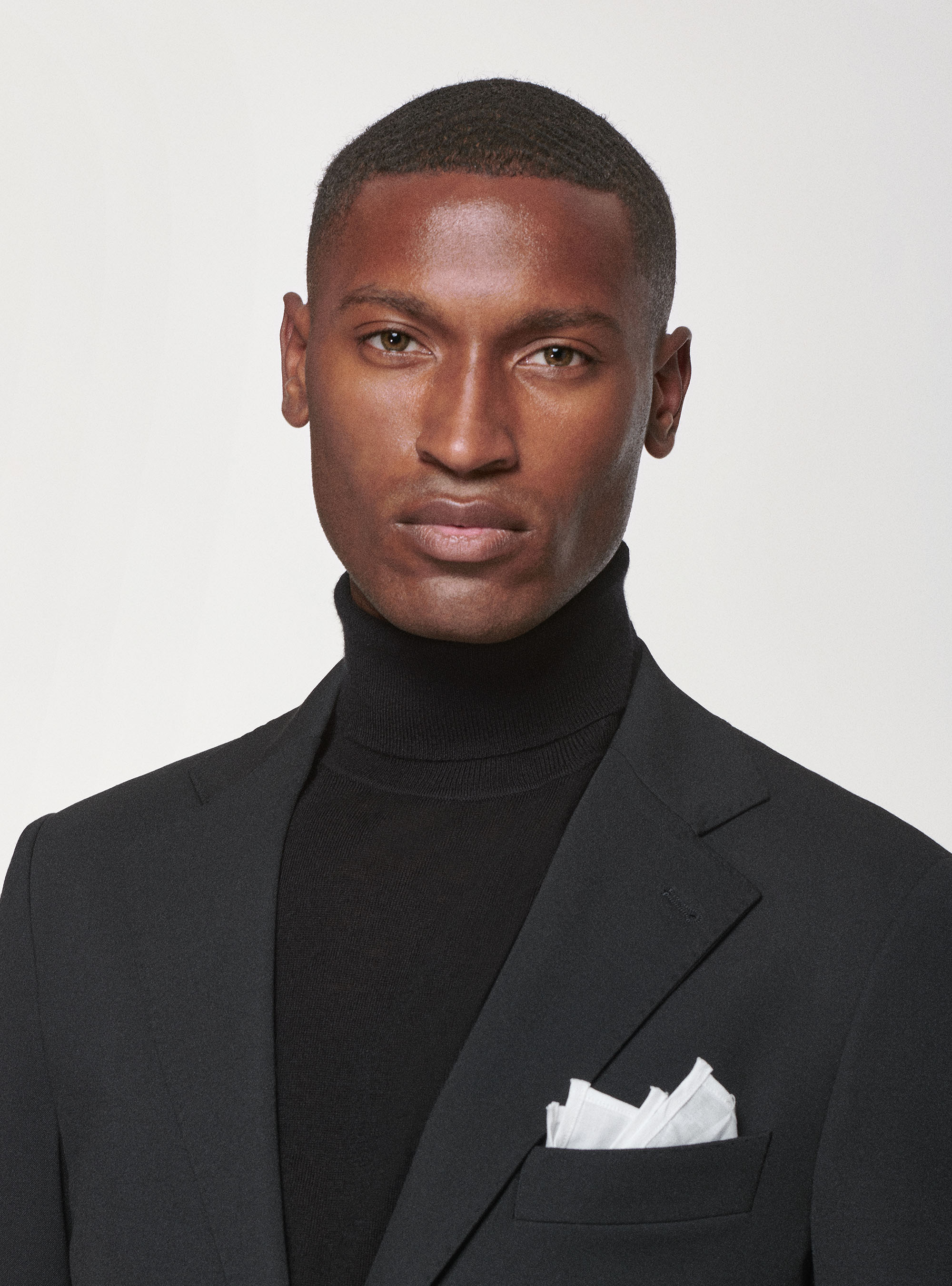 Giacca nera in jersey stretch, NERO