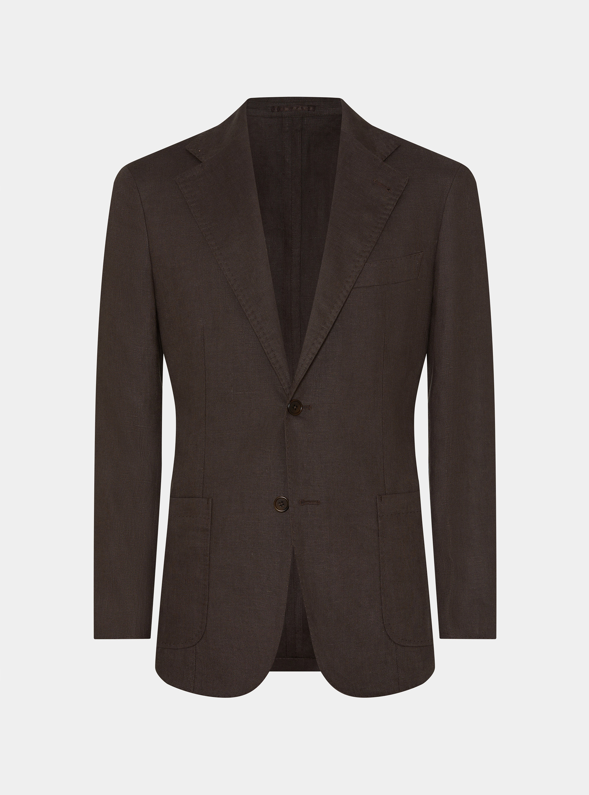 Americana de traje de puro lino, MARRON