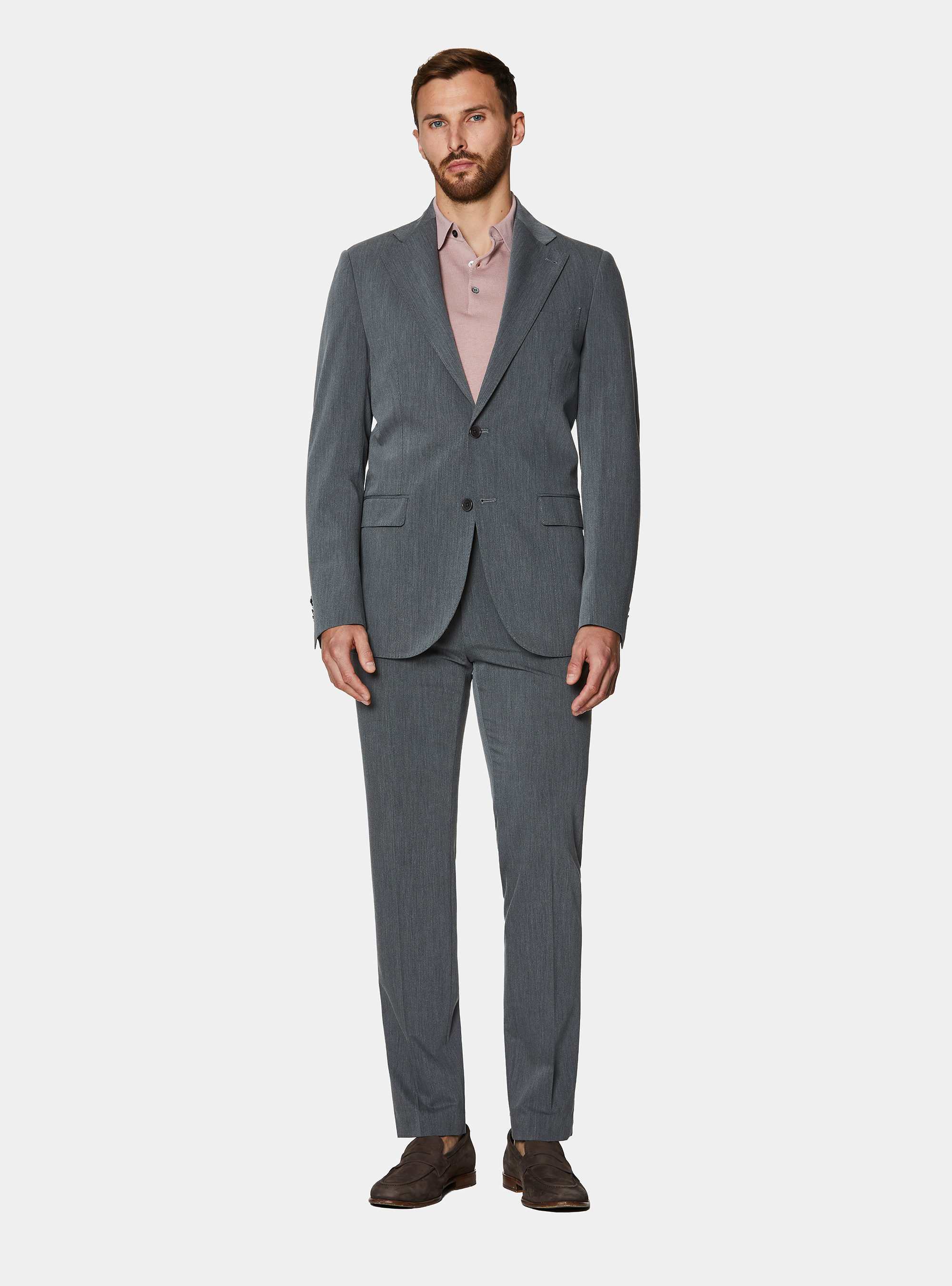 Dark gray slim fit suit, 