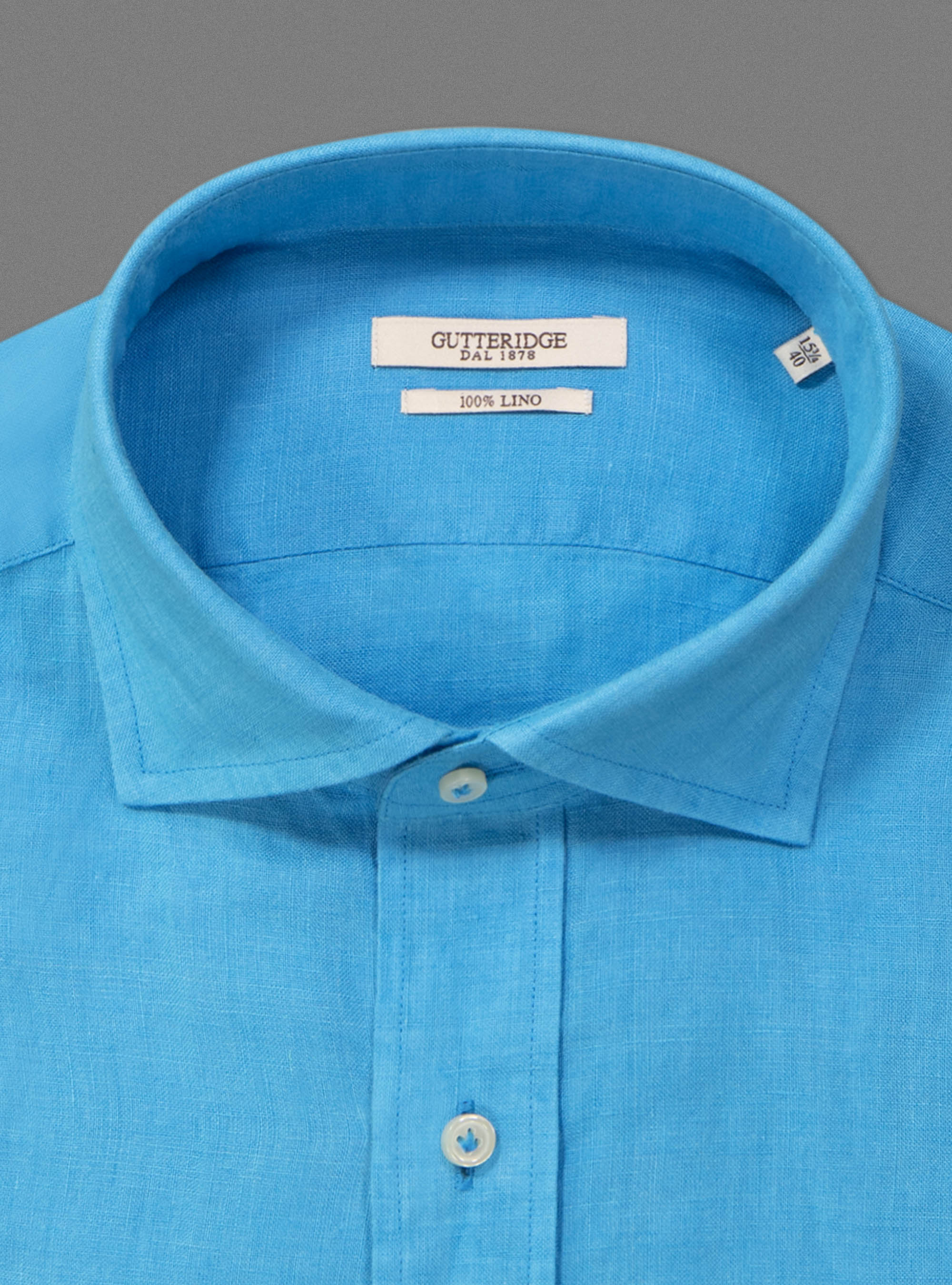  Camisa de lino, TURCHESE 0258C