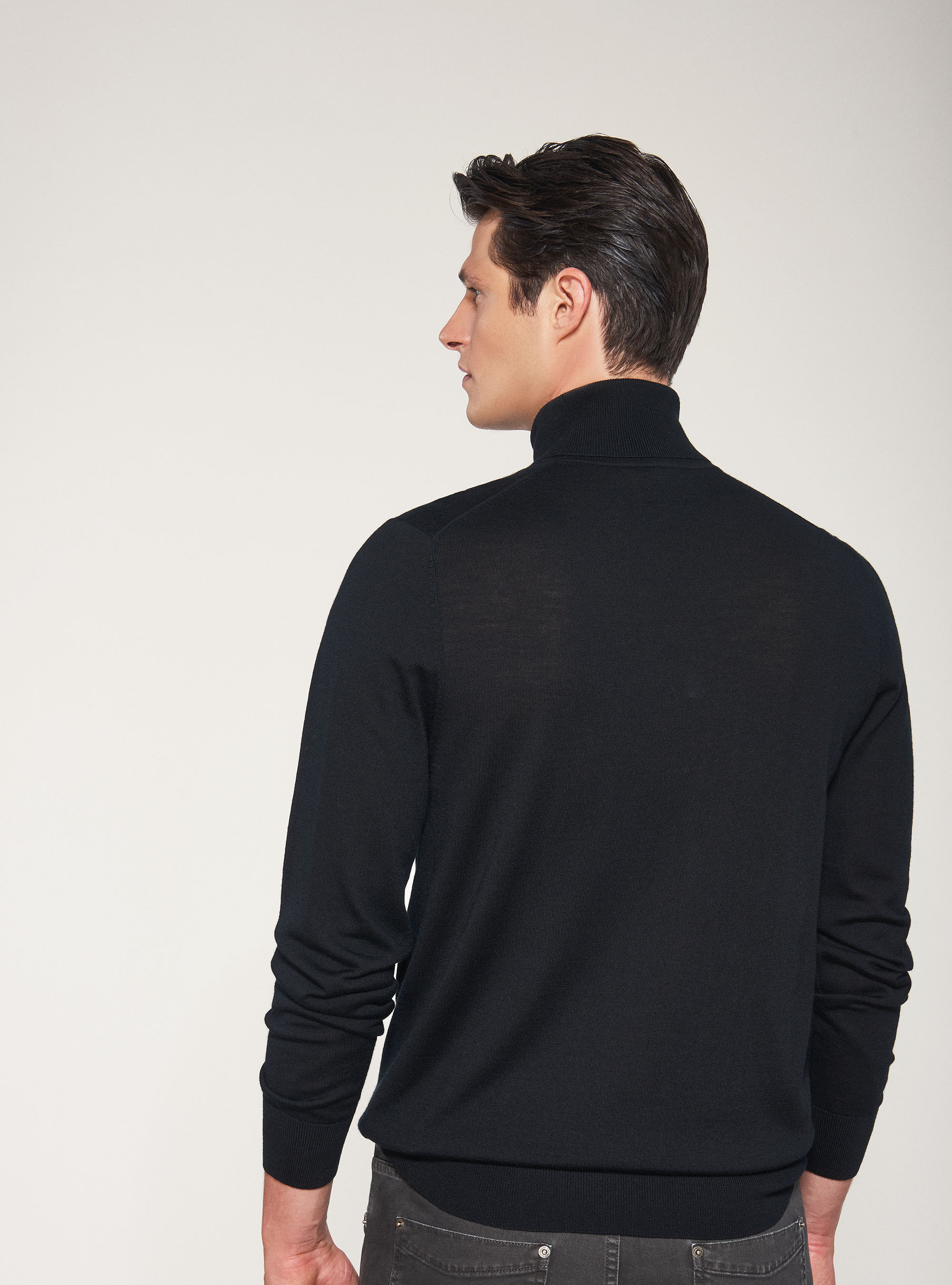 Dolcevita in lana merino, NERO