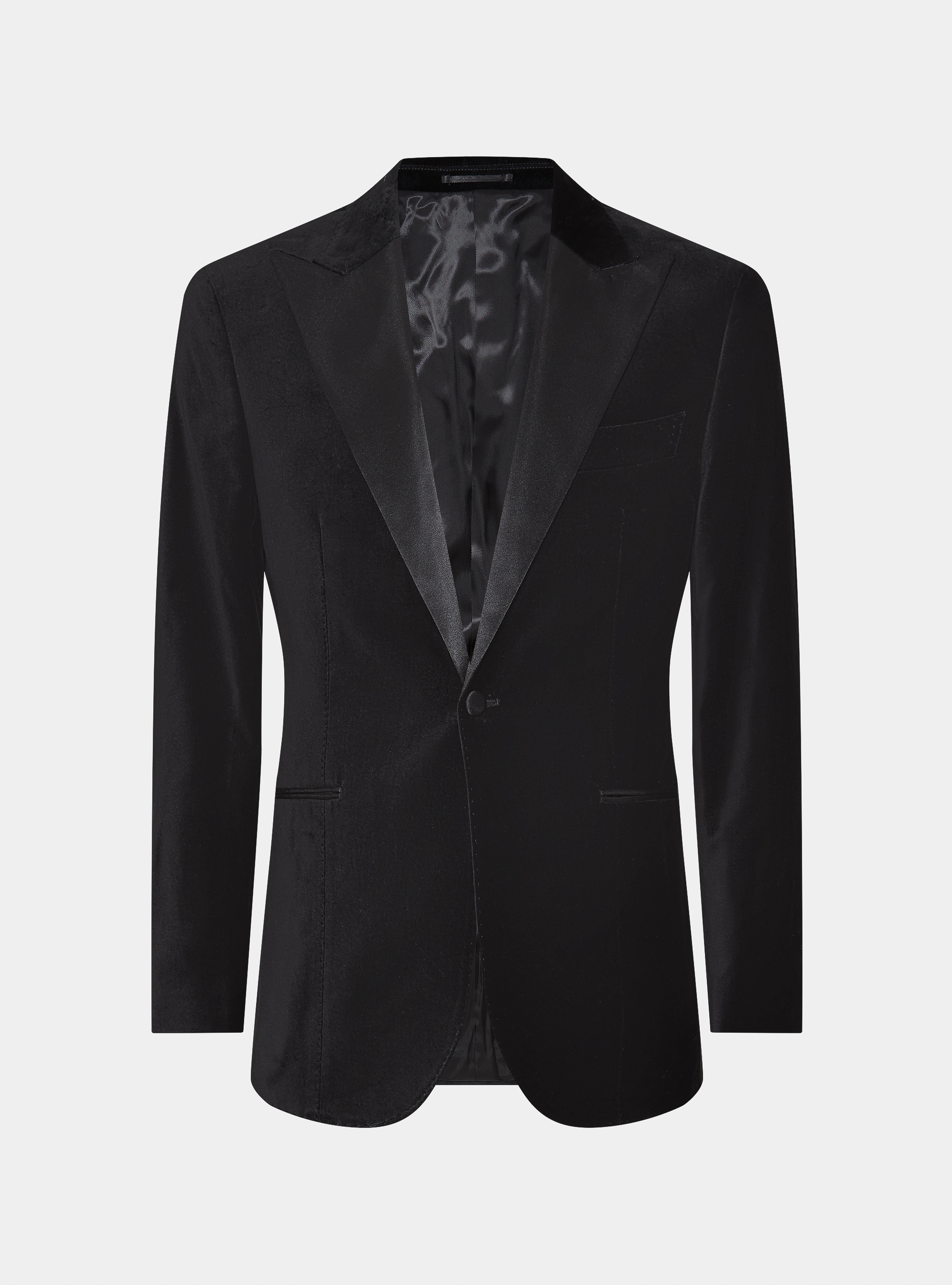 Veste de smoking en velours, NOIR