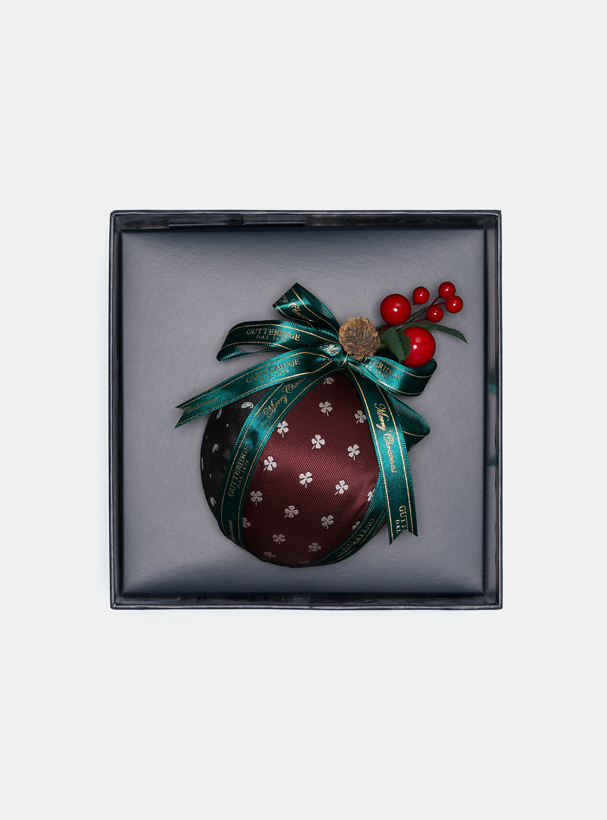 Branded Christmas ball, BROWN/ECRU B093