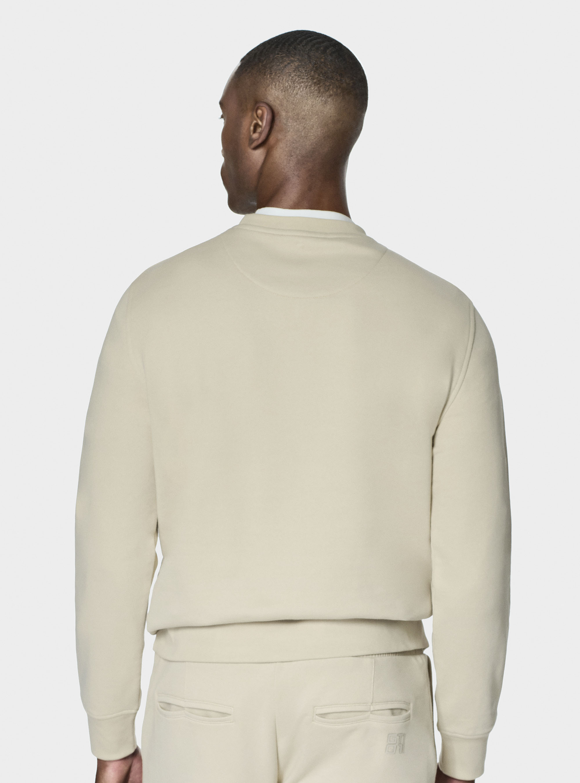 Gutteridge logo crewneck sweatshirt, ECRU 0536C