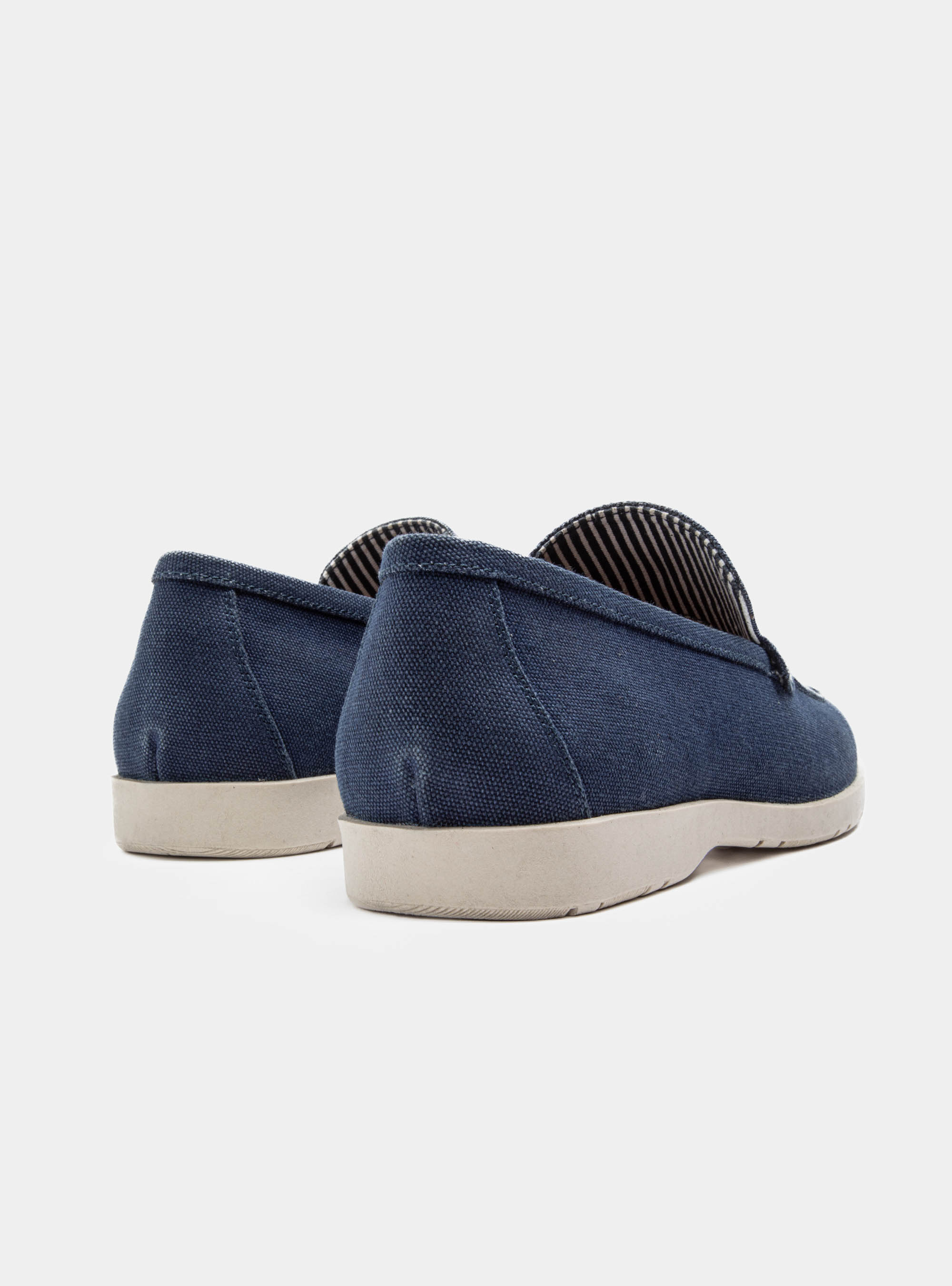 Mocassins en toile, BLEU