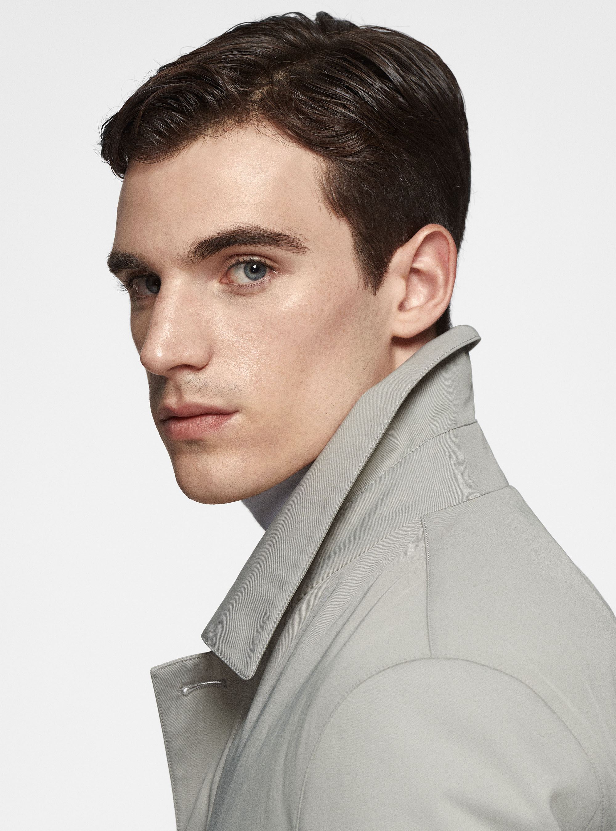 Impermeabile imbottito in cotone tecnico, ECRU