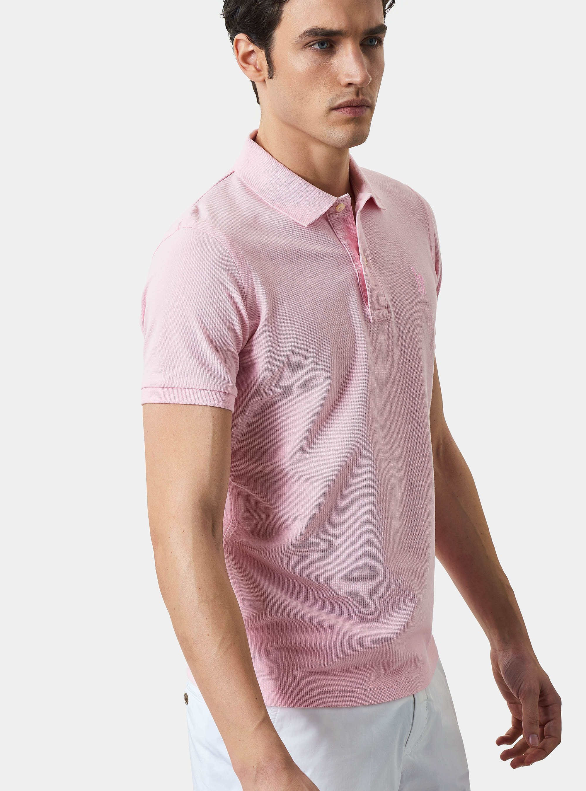 Polo cl&aacute;sico de piqu&eacute;, ROSA
