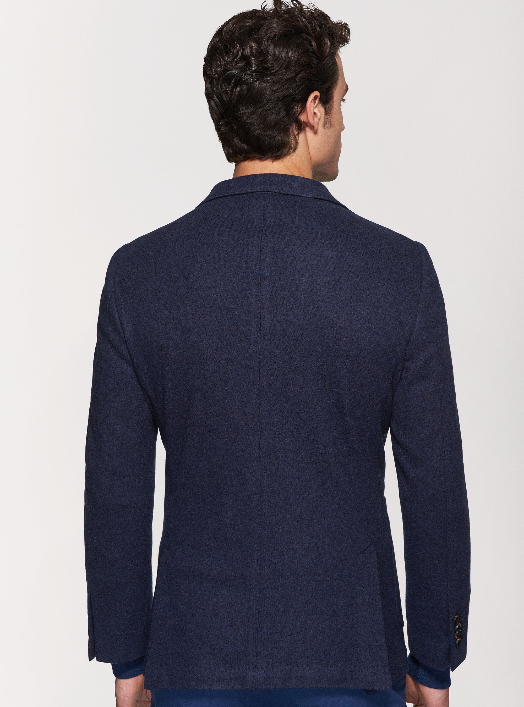 Giacca in jersey di lana, BLU NAVY