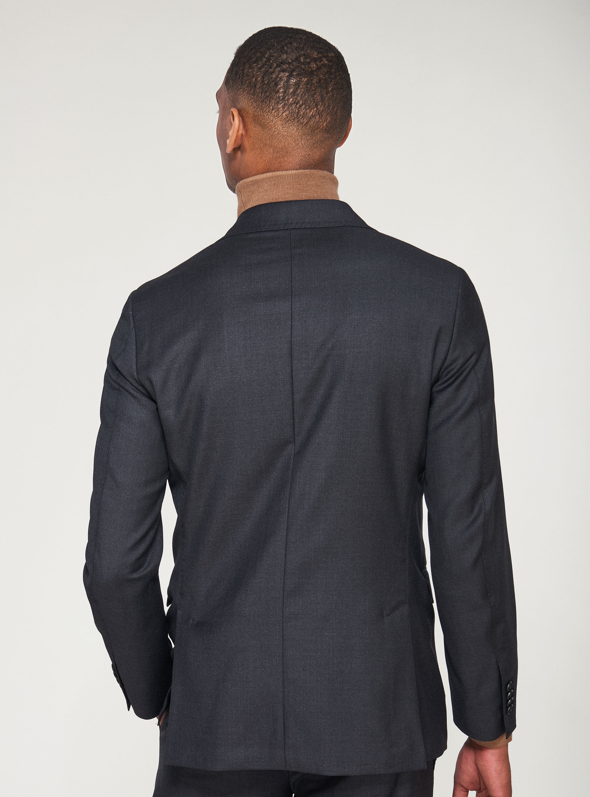 S110's Anzugjacke aus reiner Wolle, ASFALTO 0115C