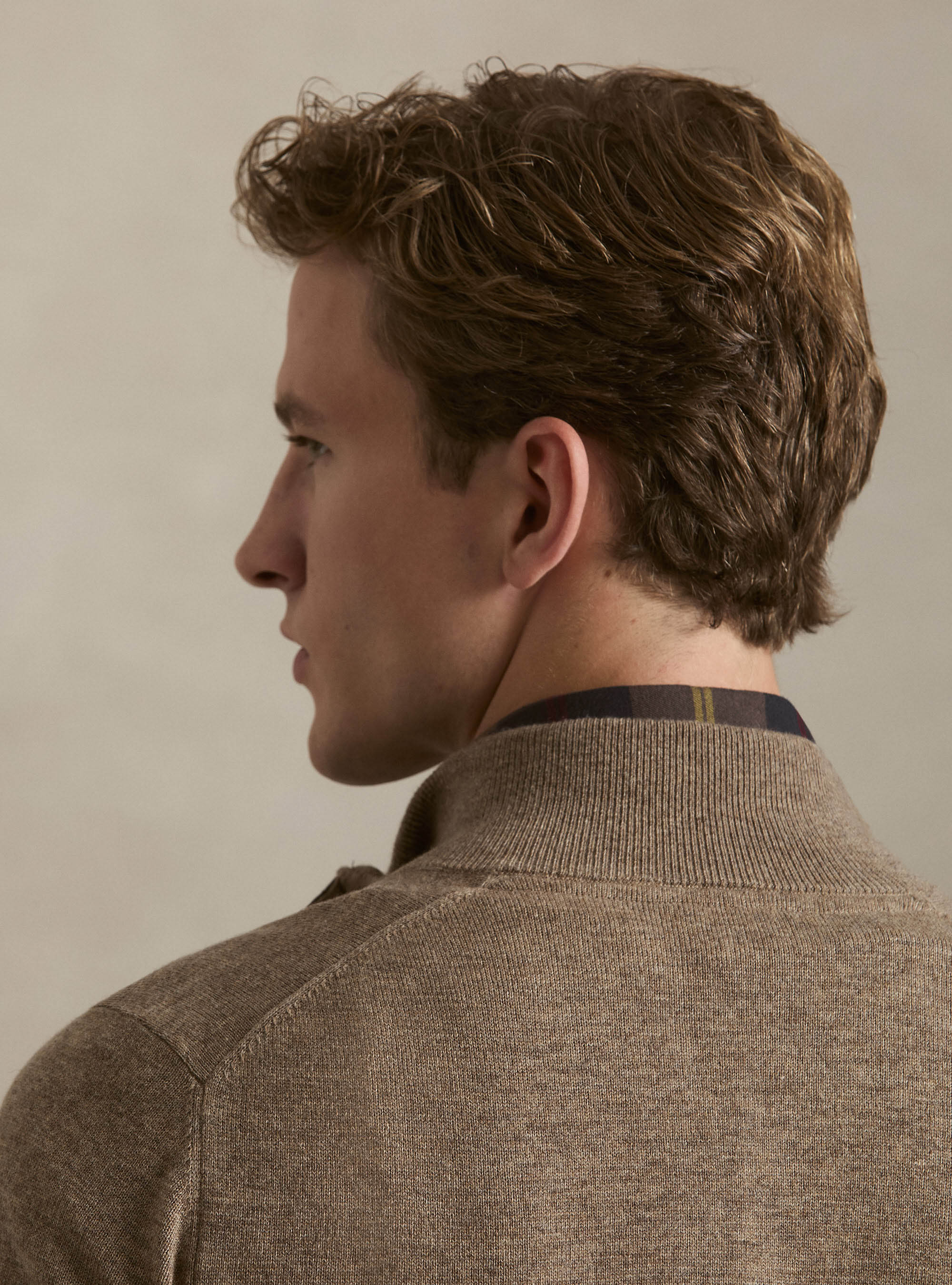 Gilet zipp&eacute; in laine d'agneau et cachemire, BOUE
