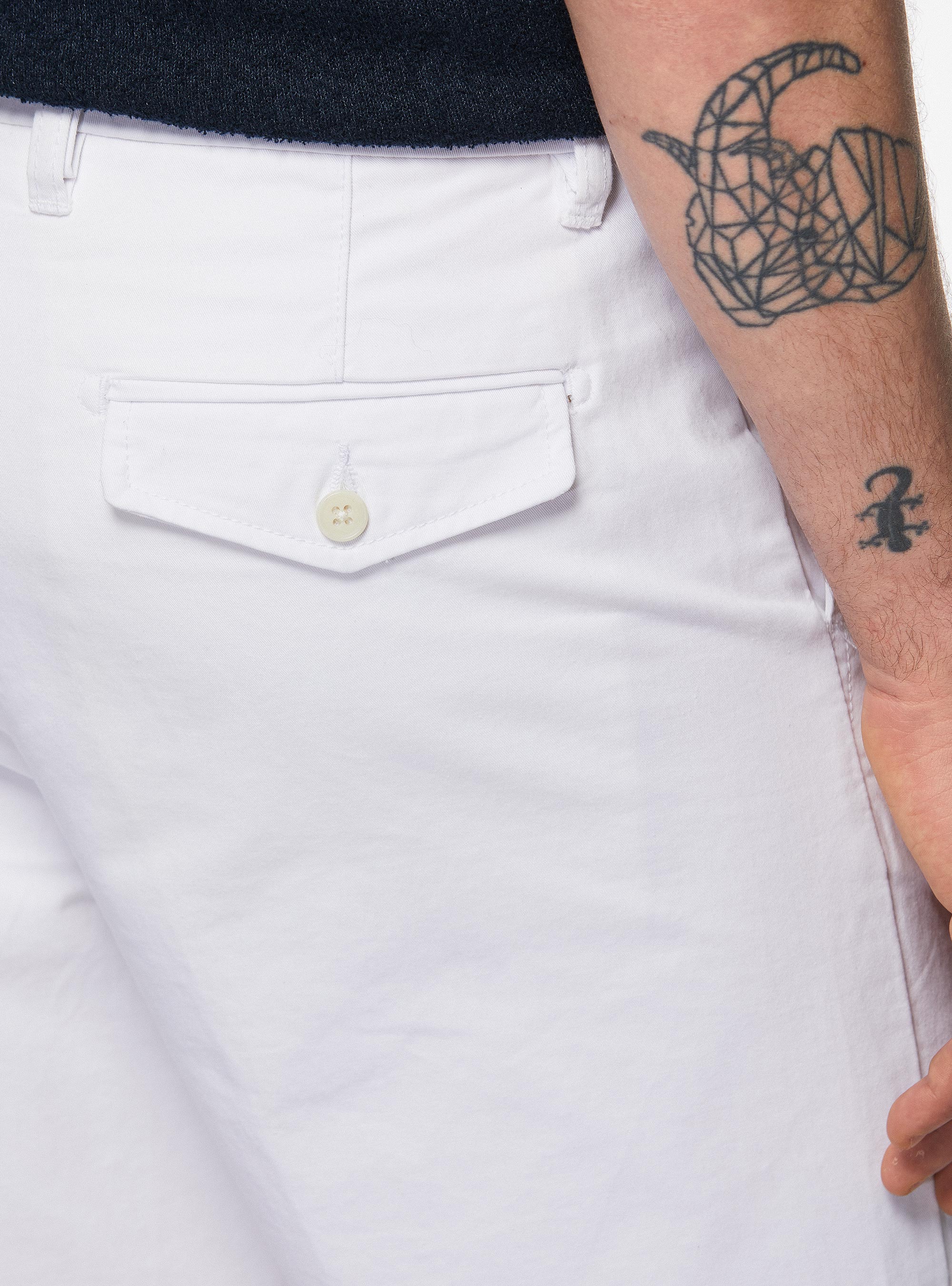 Twill Bermuda shorts, WHITE