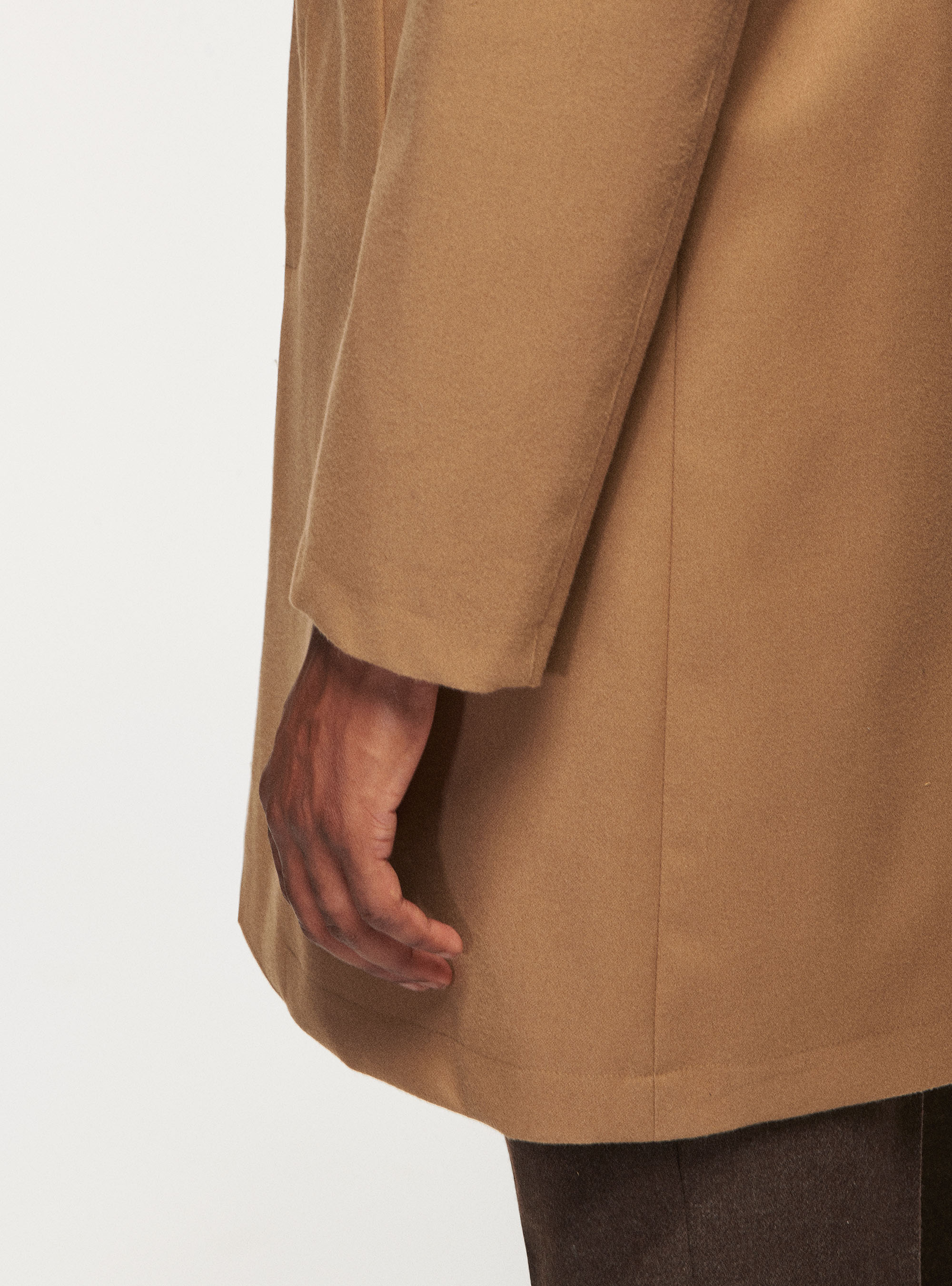 Cappotto collo camicia, SABBIA