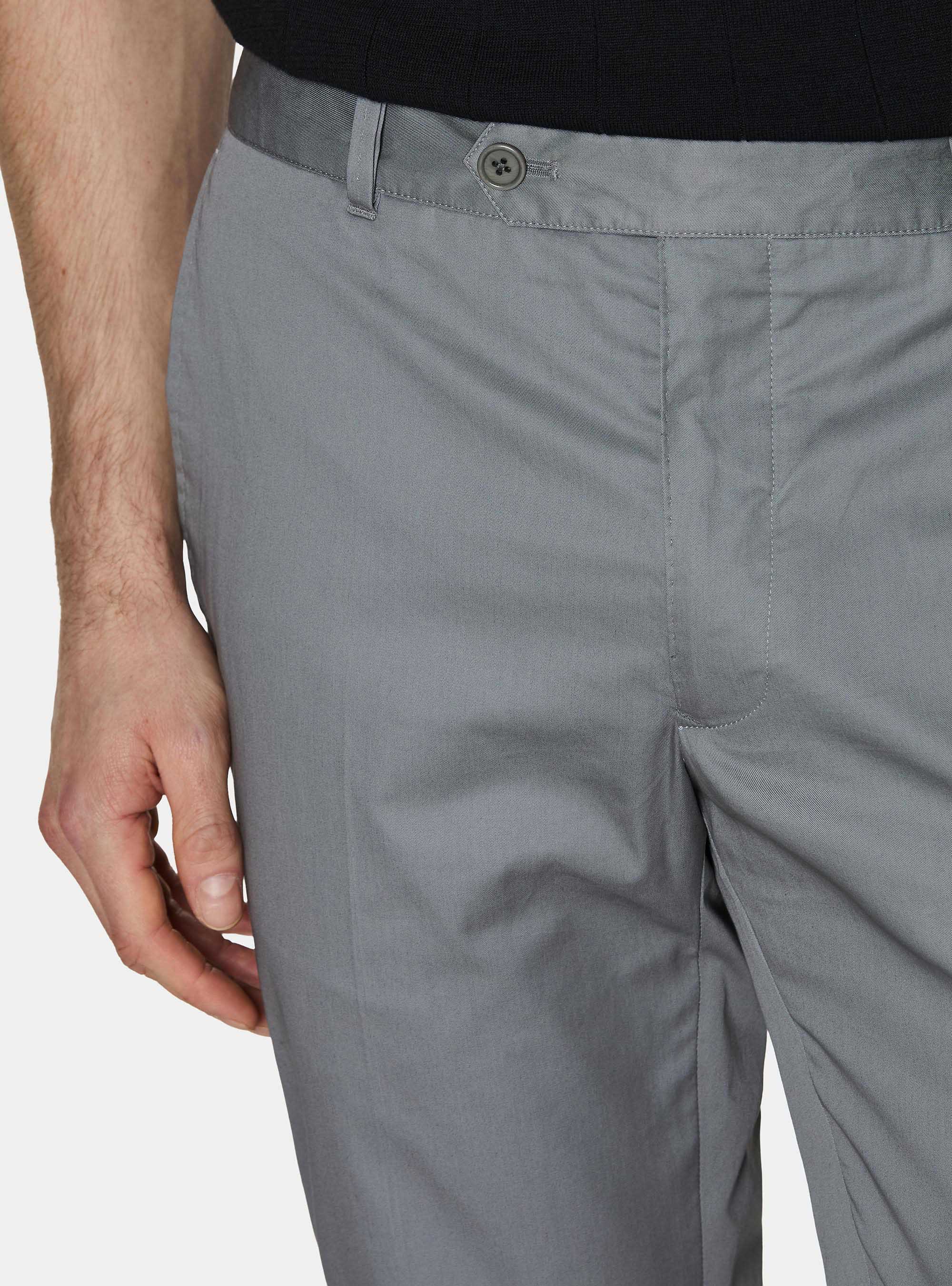 Pantaloni chino in twill leggero, GRIGIO CHIARO