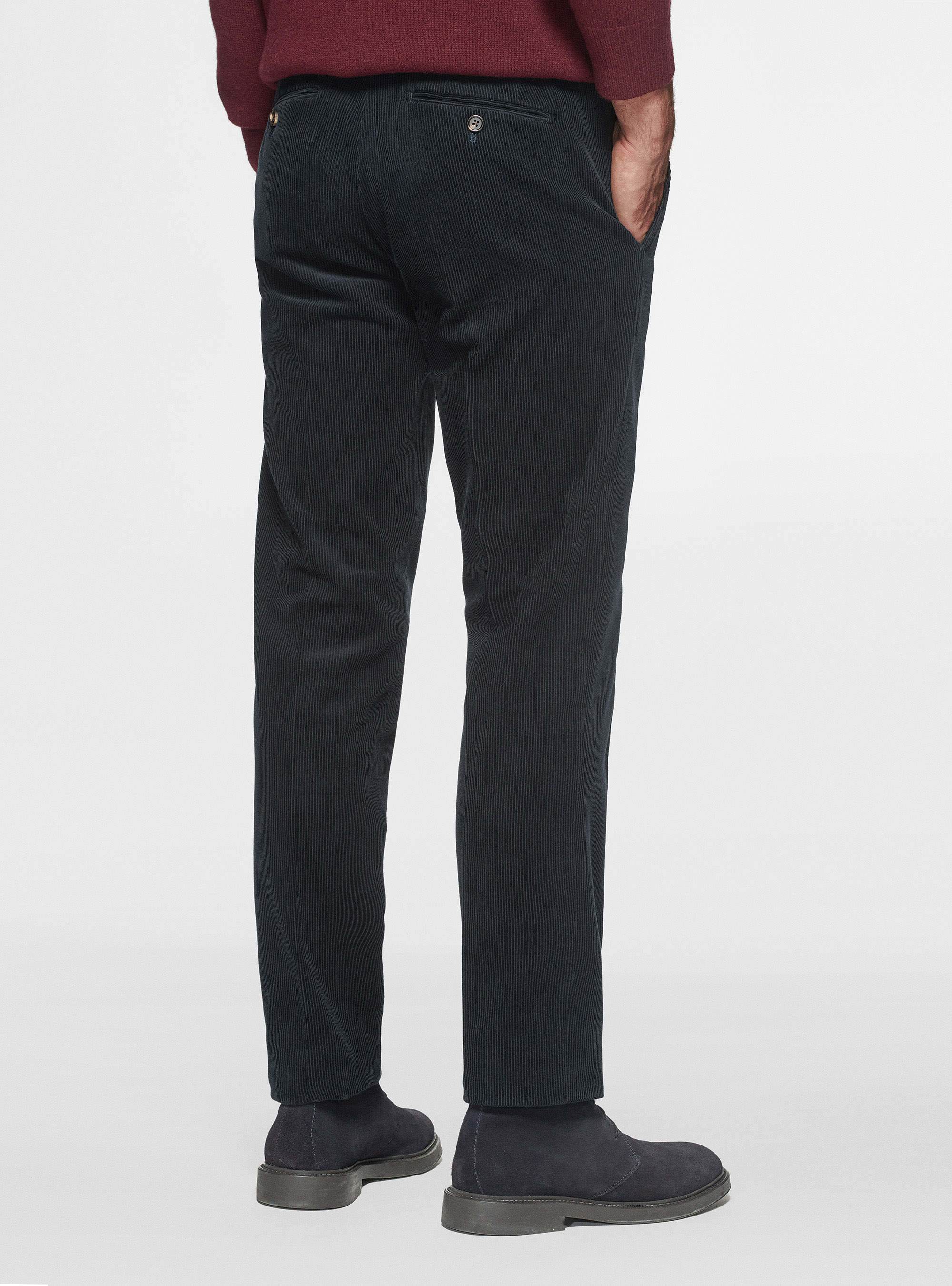 Pantaloni in velluto, BLU NAVY