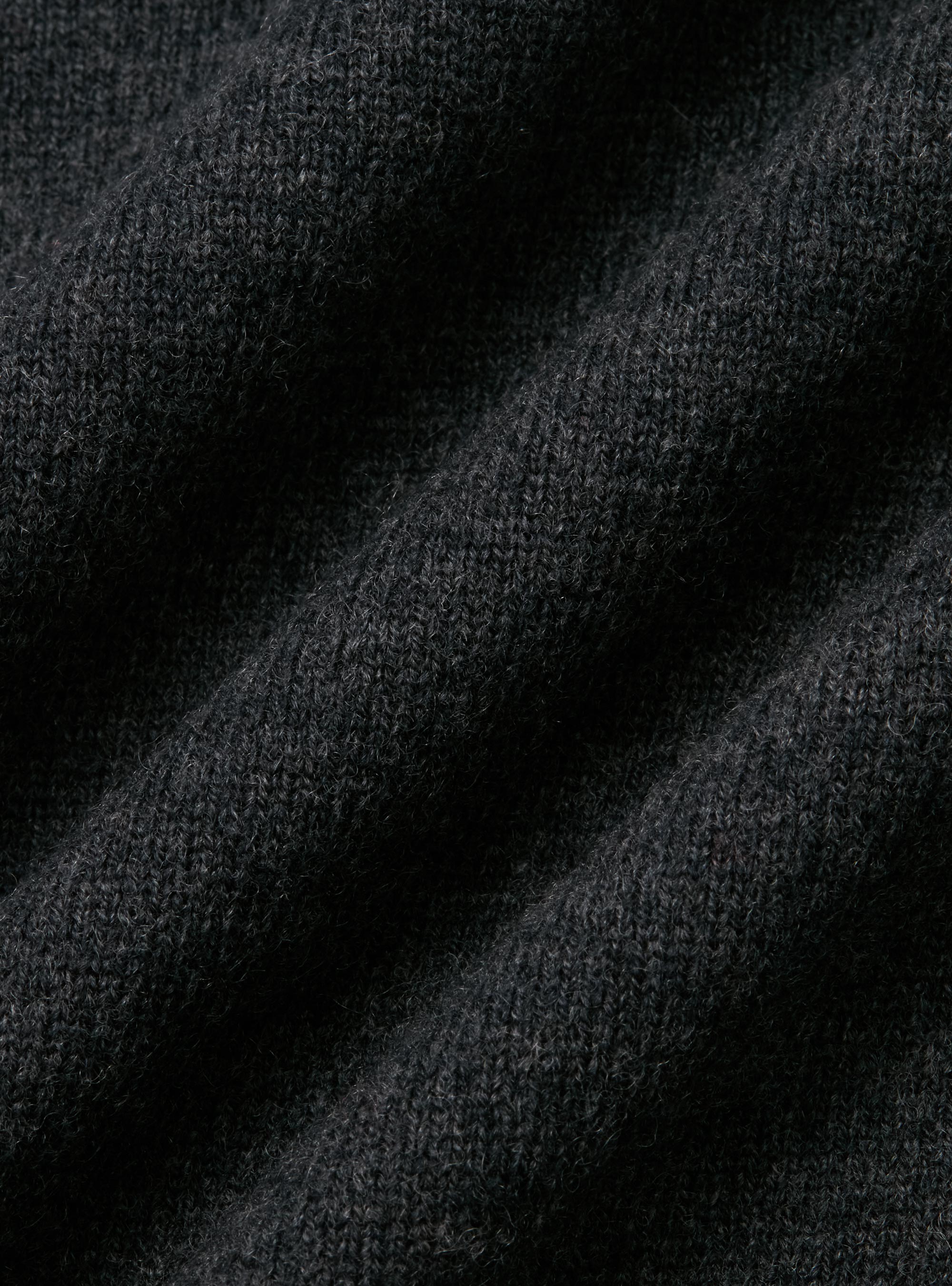 Merino wool V-neck sweater, ASPHALT GREY