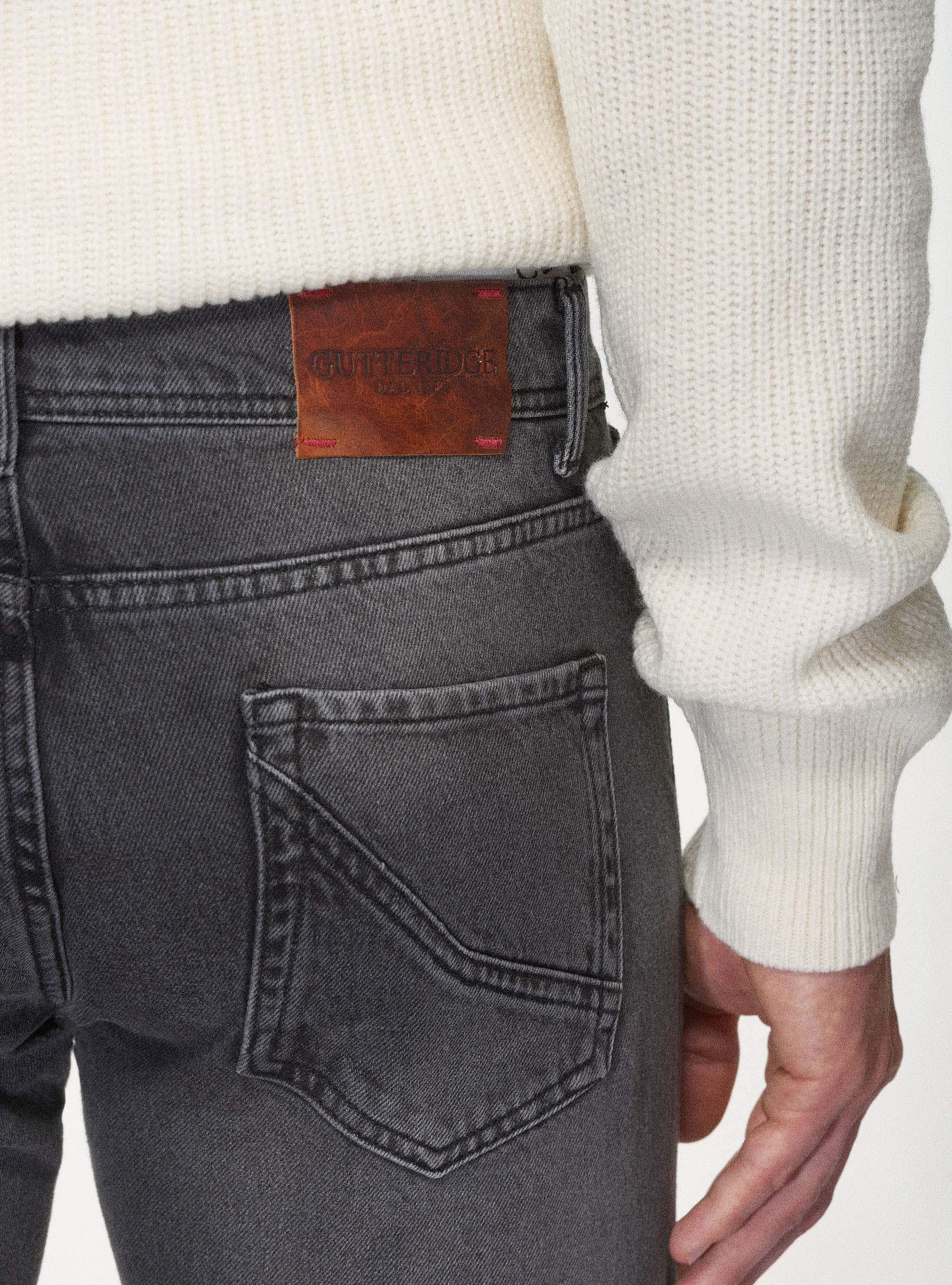 Jeans regular fit grigio scuro, ASFALTO