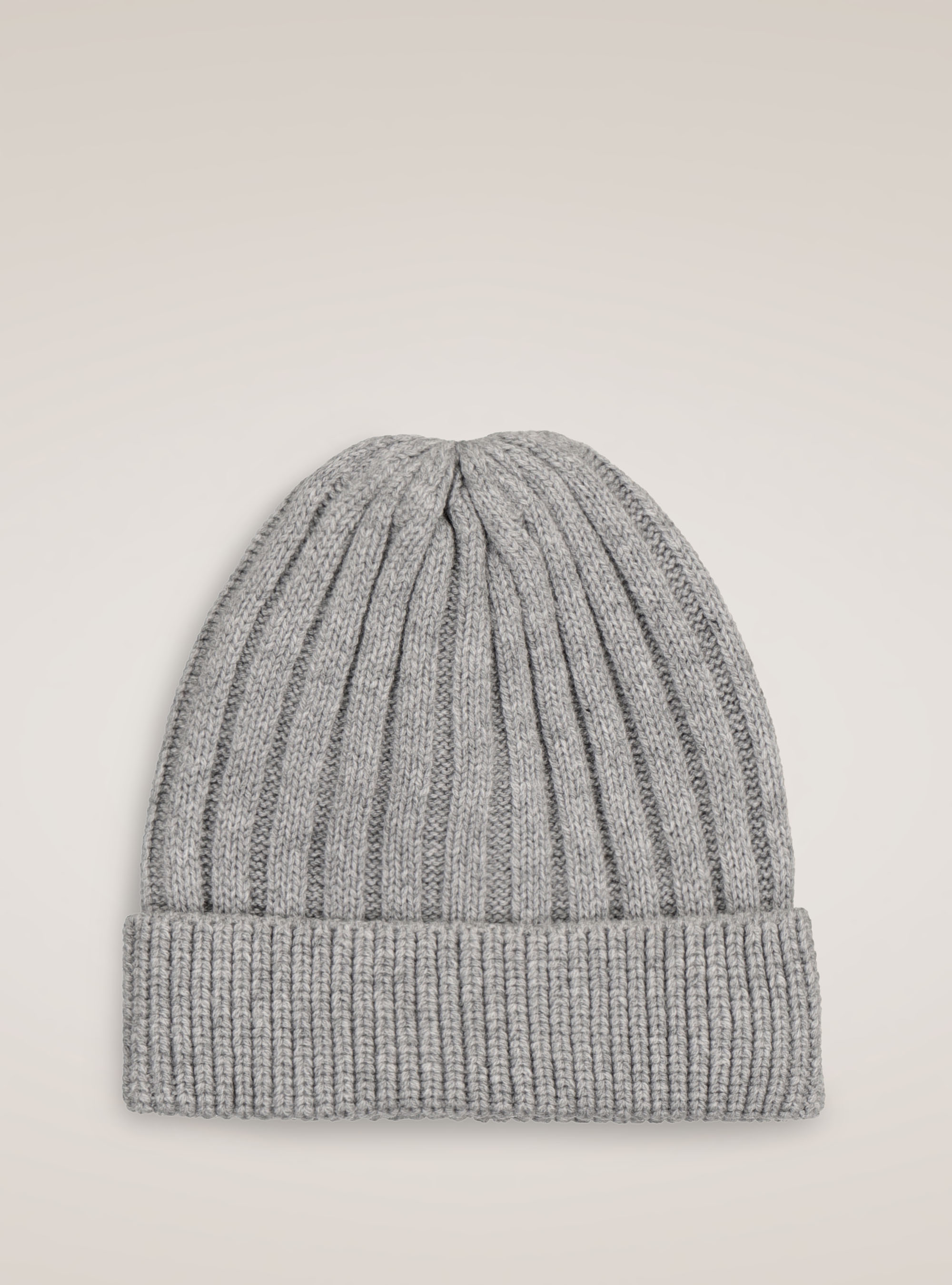 WOOL AND CASHMERE HAT, LIGHT GREY MELANGE