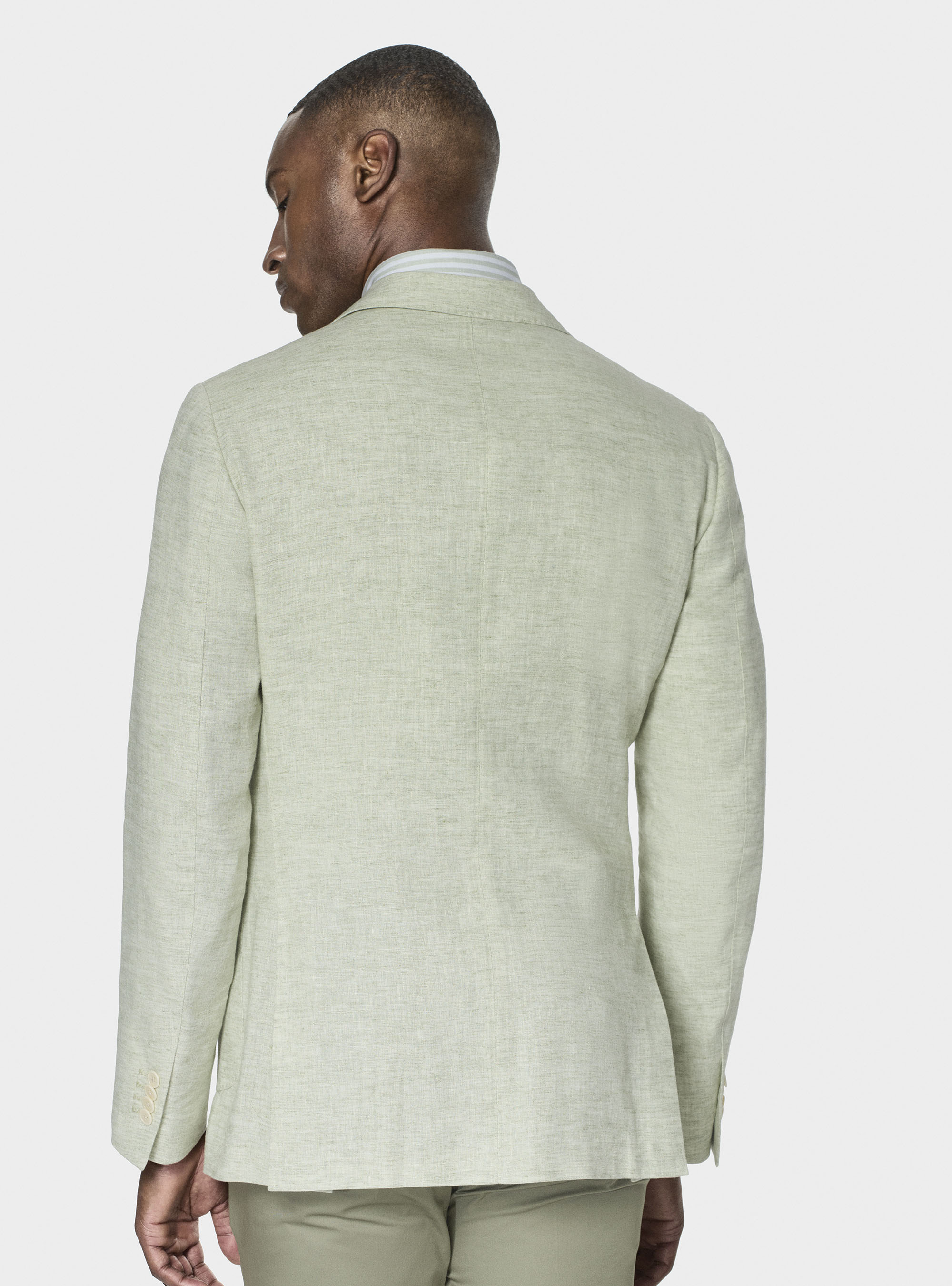Giacca in misto lino fiammato, 0620C VERDE CHIARO