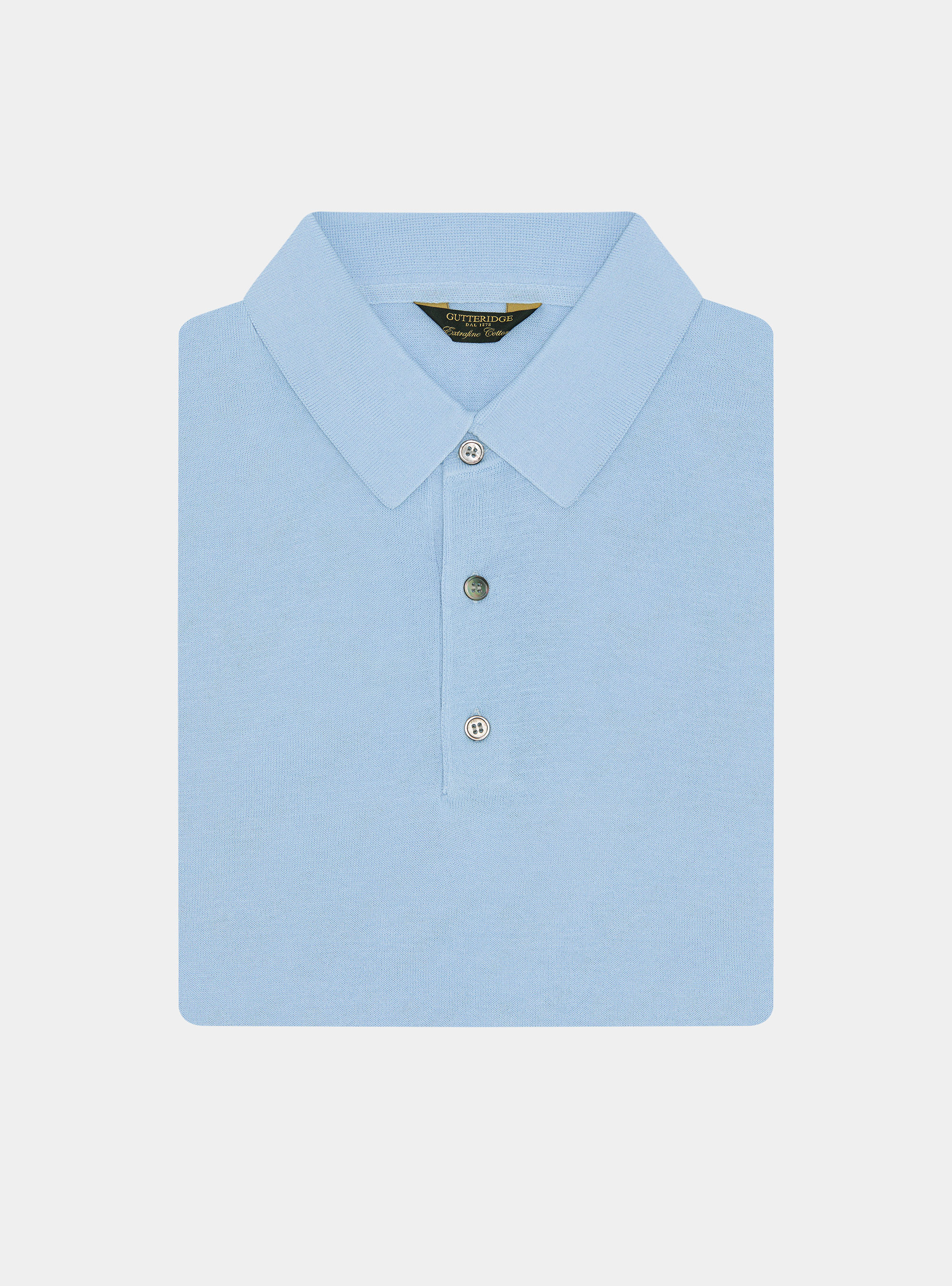 Polo in maglia in cotone m/c, 0266C AZZURRO