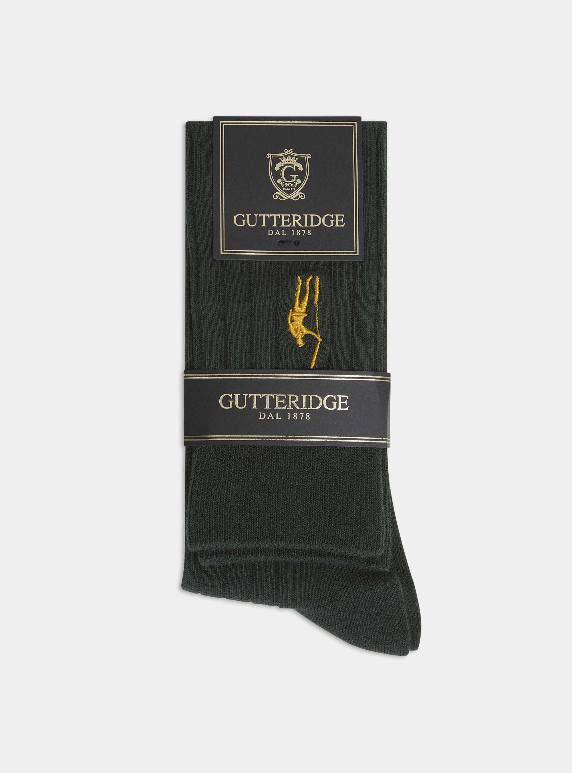 Gerippte Socken aus einer Baumwollmischung, VERDE 0600C