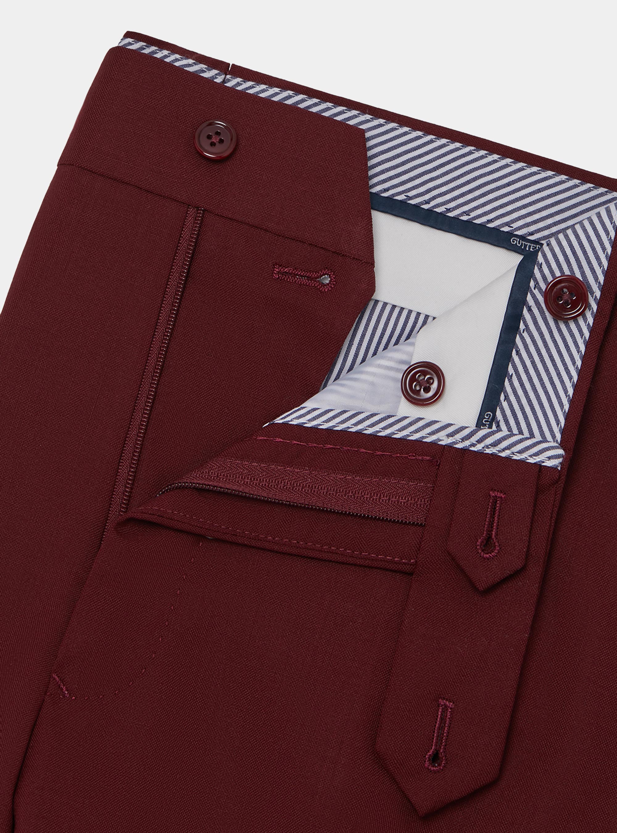 Pantaloni in pura lana Vitale Barberis Canonico, BORDEAUX