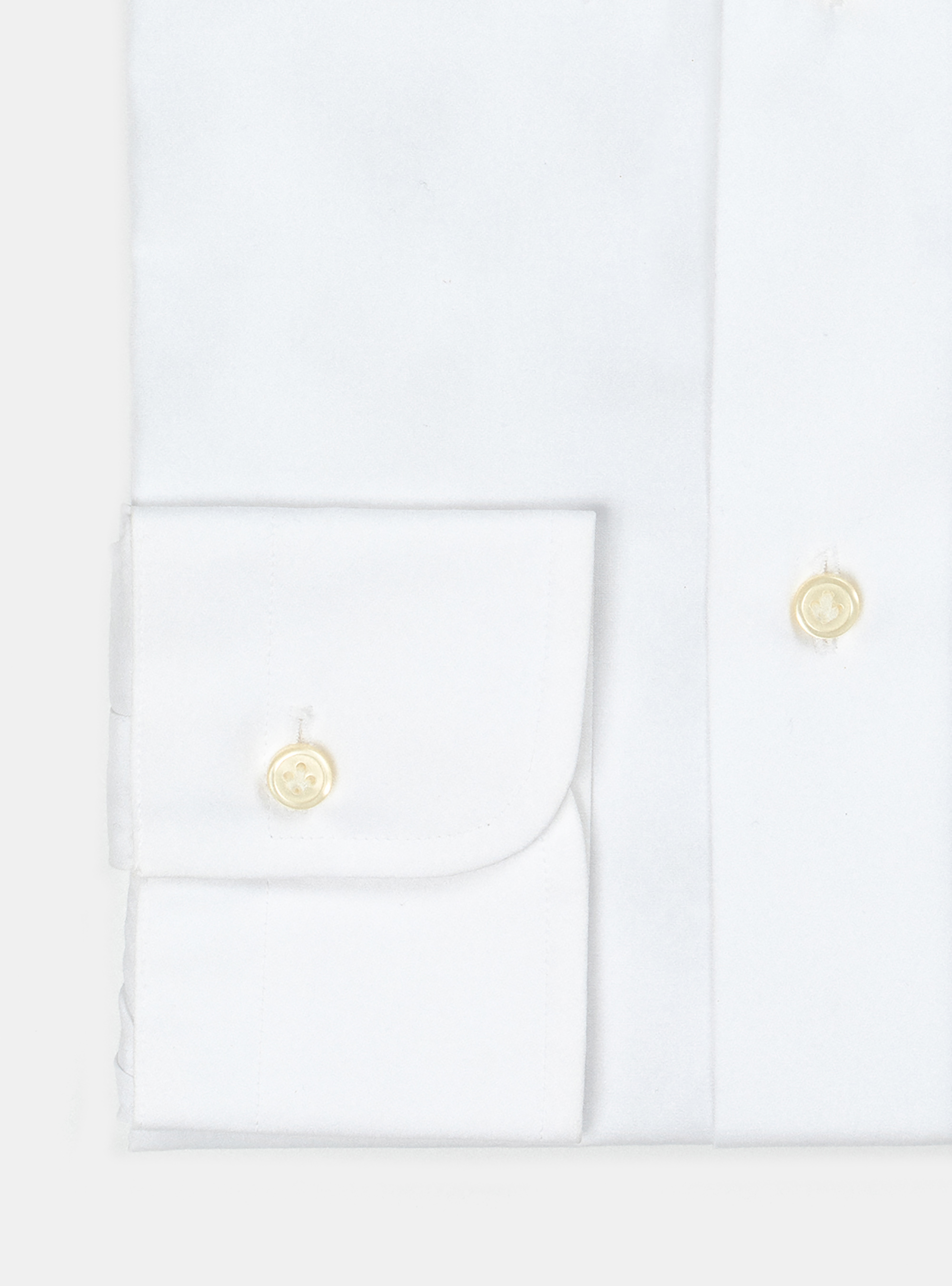 Camicia con collo francese in fil a fil, BIANCO