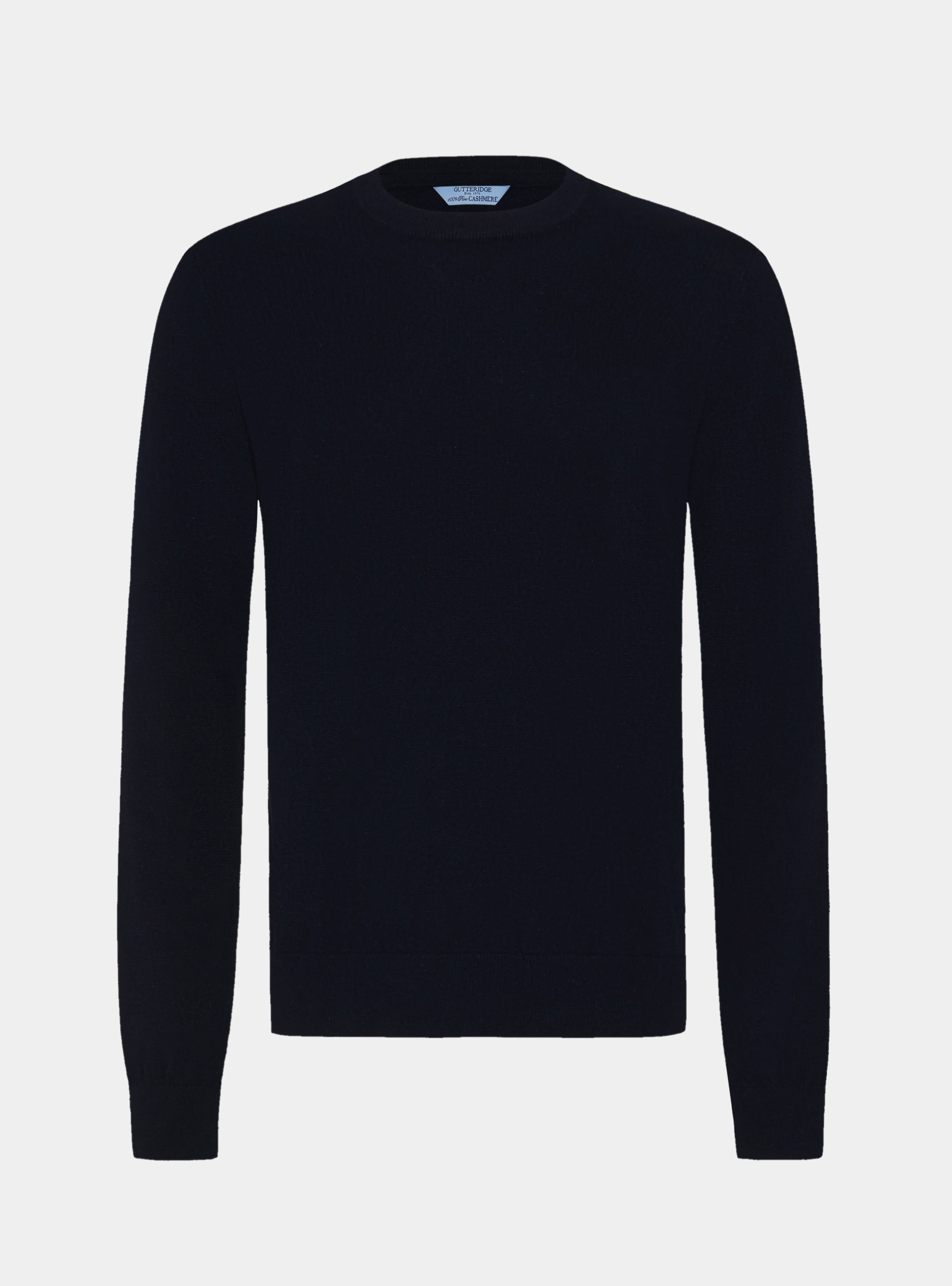 Maglia girocollo in 100% cashmere, BLU NAVY